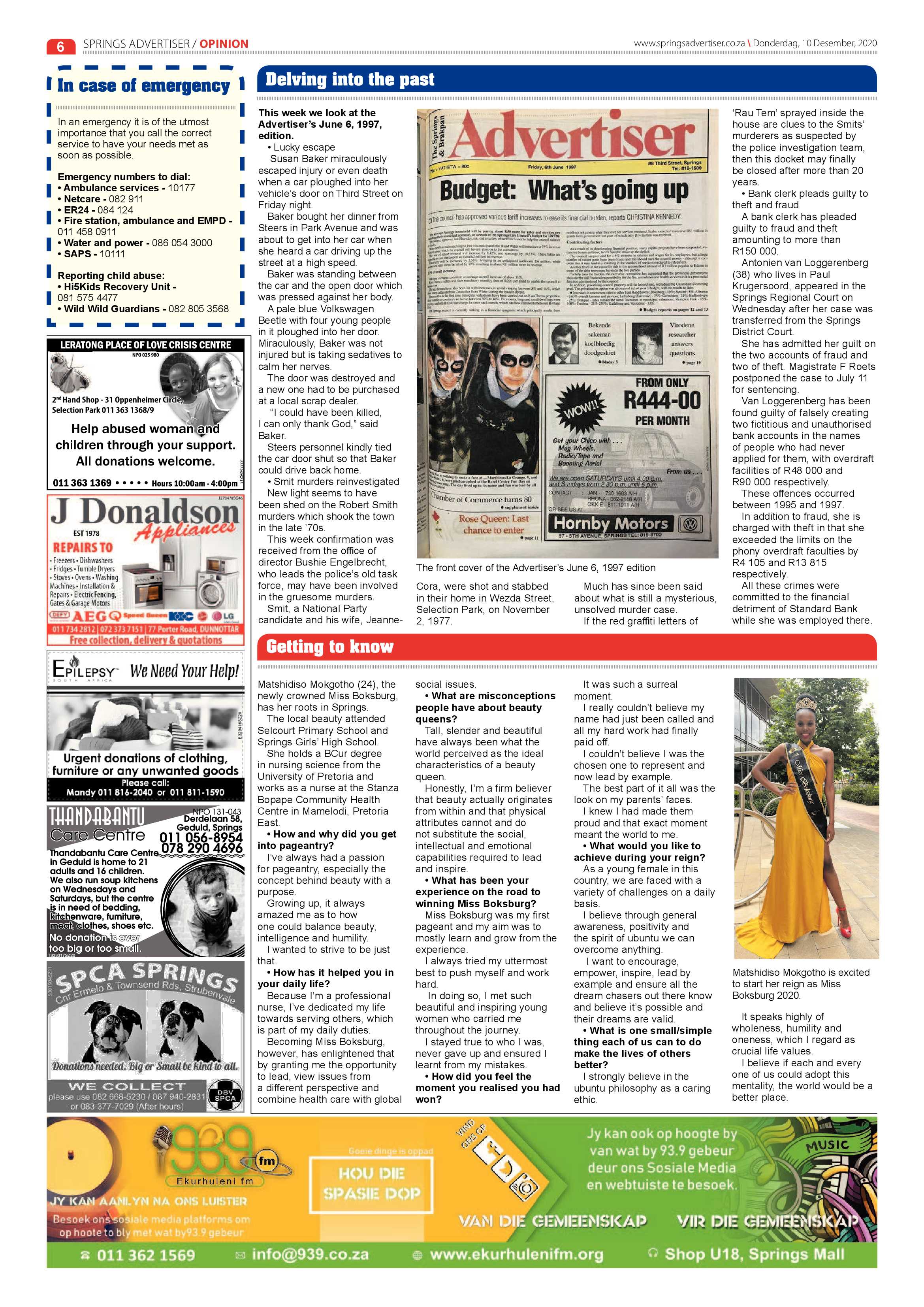 Springs Advertiser 10 December  2020 page 6