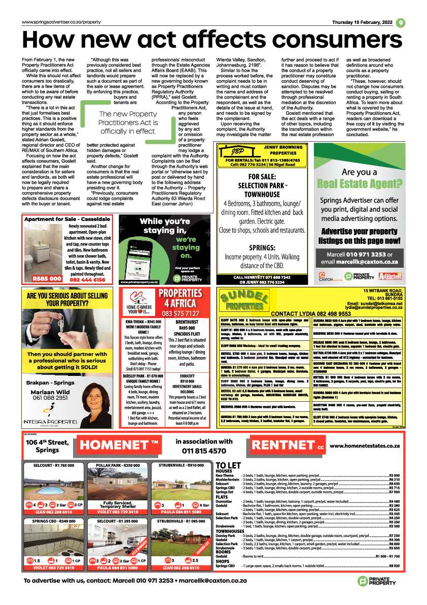 Springs Advertiser 10 February 2022 page 9