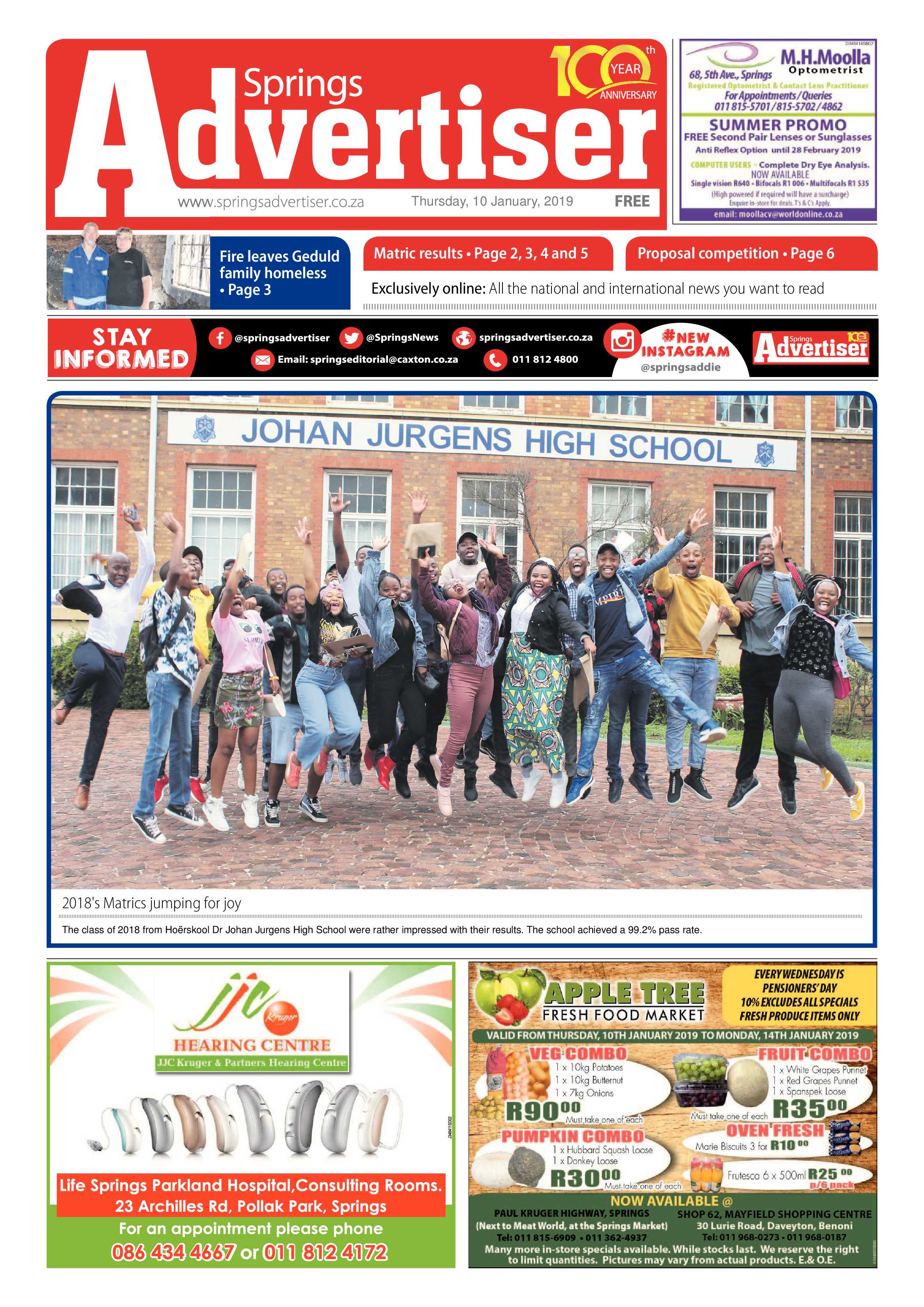 Springs Advertiser 10 January 2019 page 1