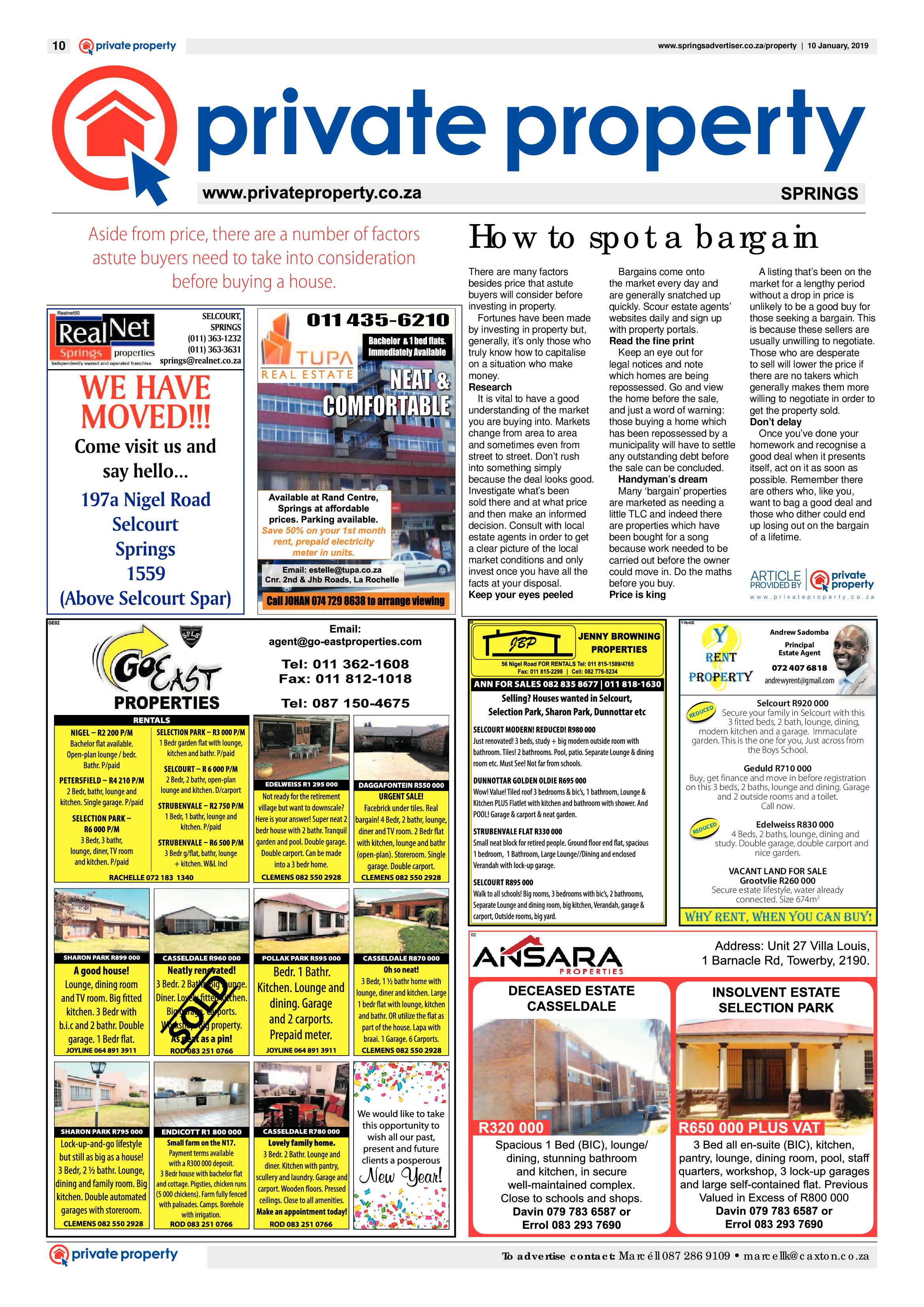 Springs Advertiser 10 January 2019 page 10