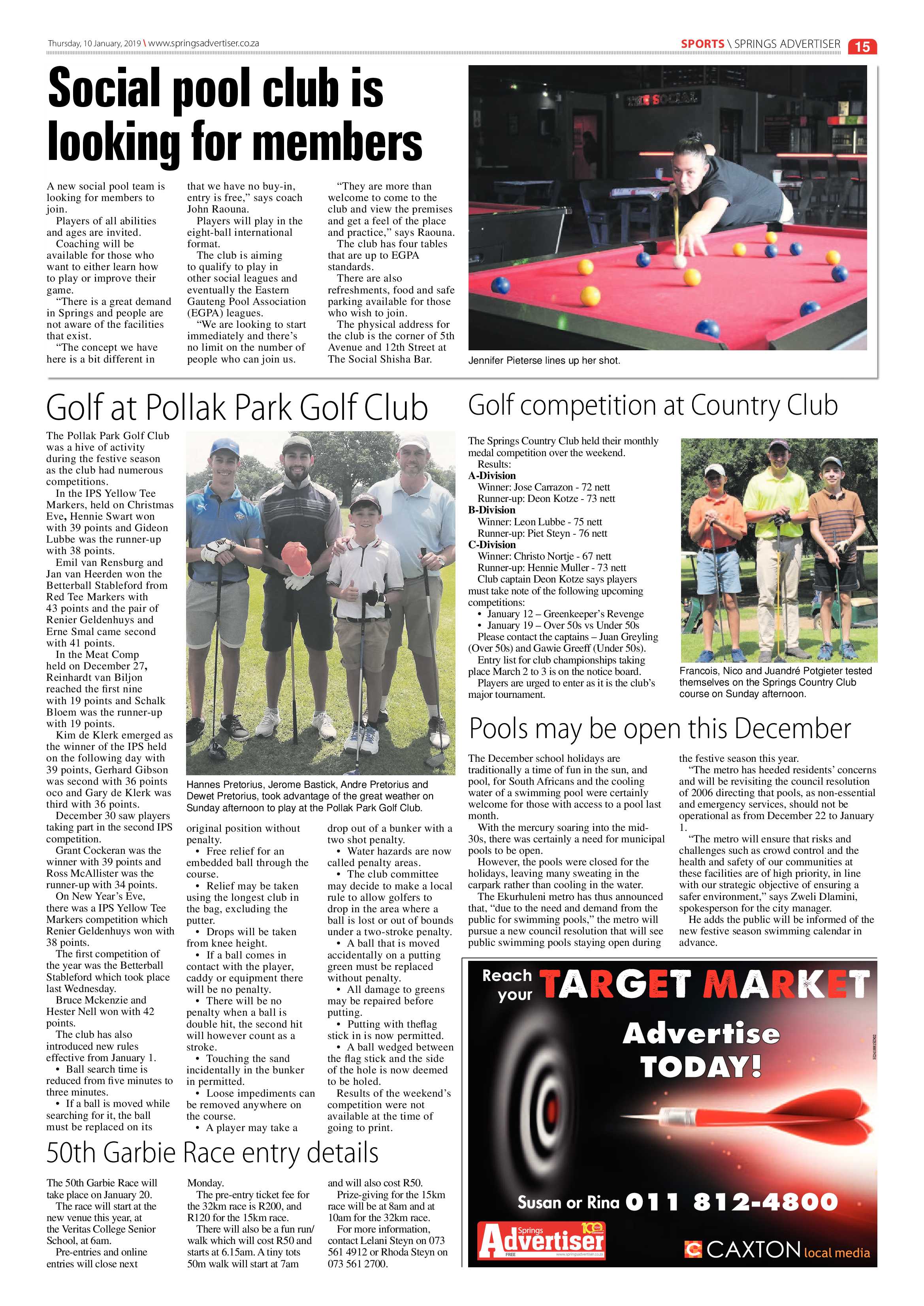 Springs Advertiser 10 January 2019 page 15