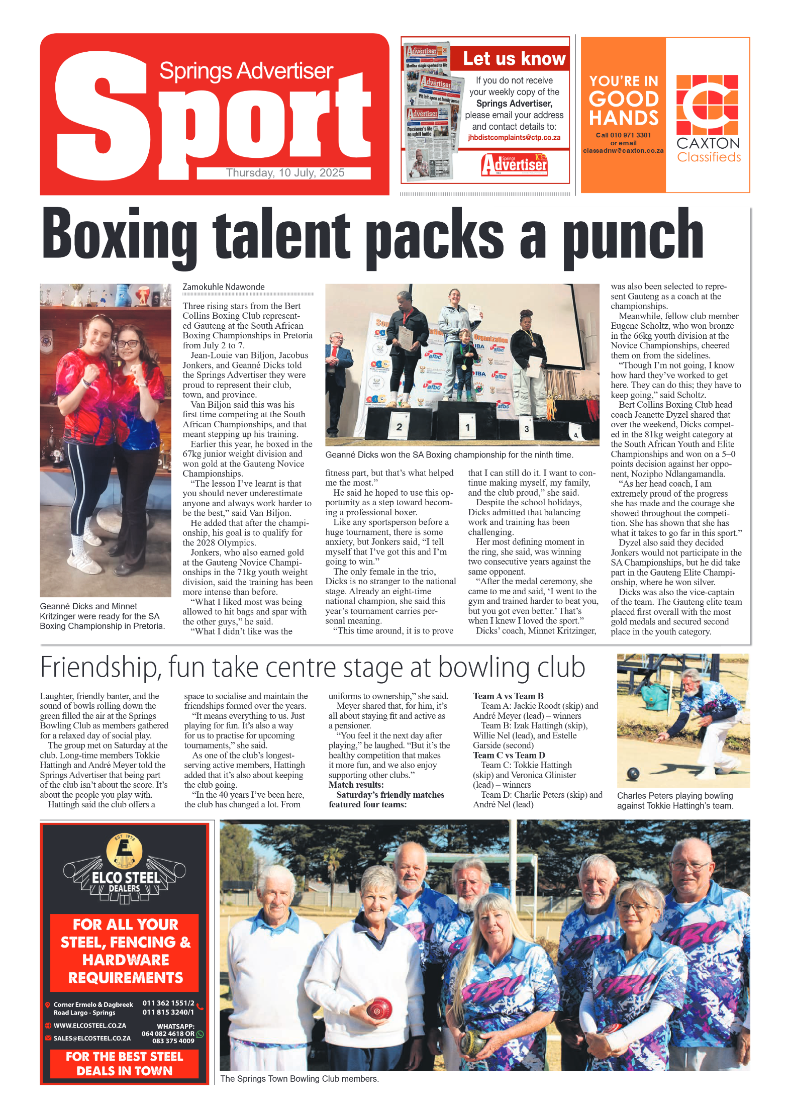 Springs Advertiser 10 July 2025 page 10