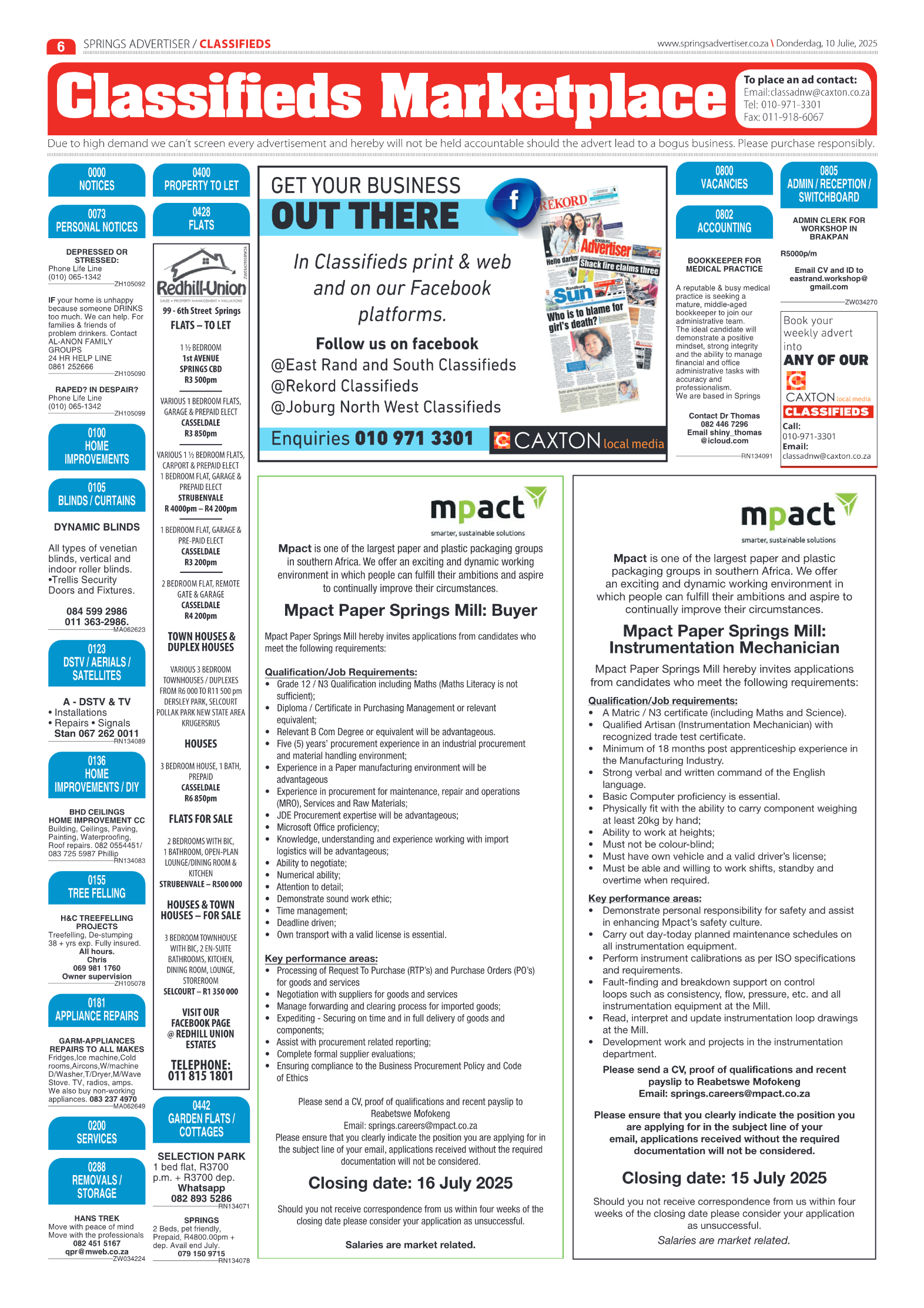 Springs Advertiser 10 July 2025 page 8
