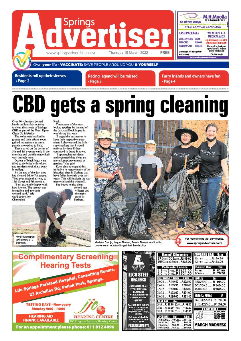 Springs Advertiser 10 March 2022 page 1