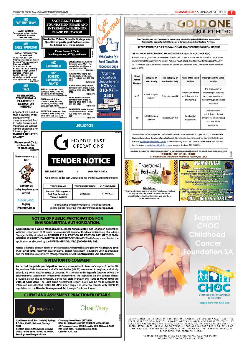 Springs Advertiser 10 March 2022 page 7