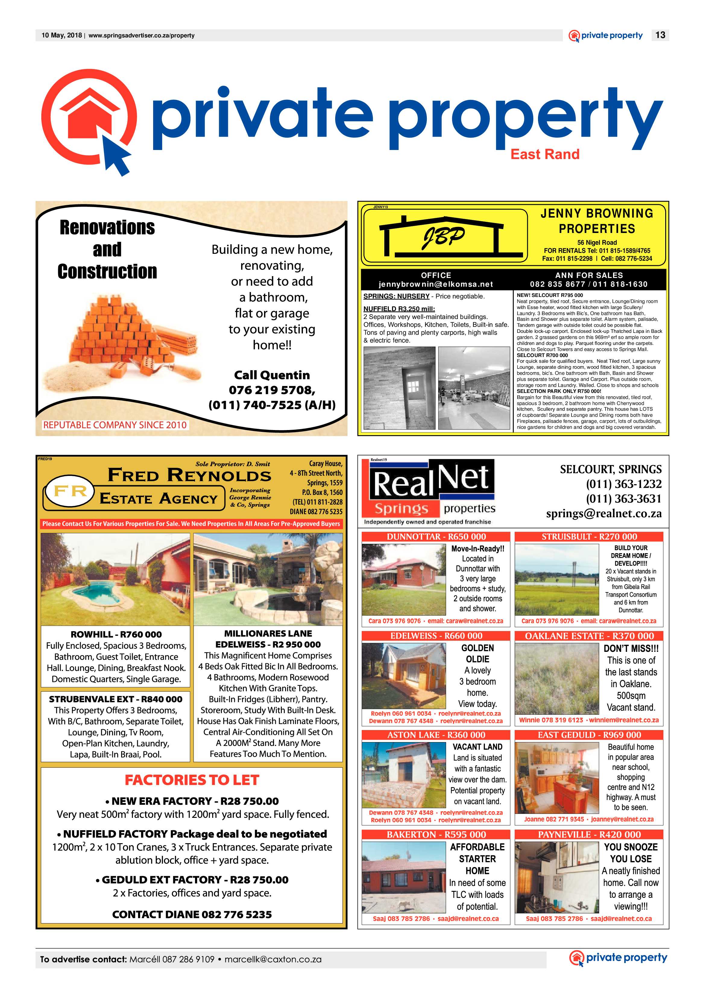 Springs Advertiser 10 May 2018 page 13