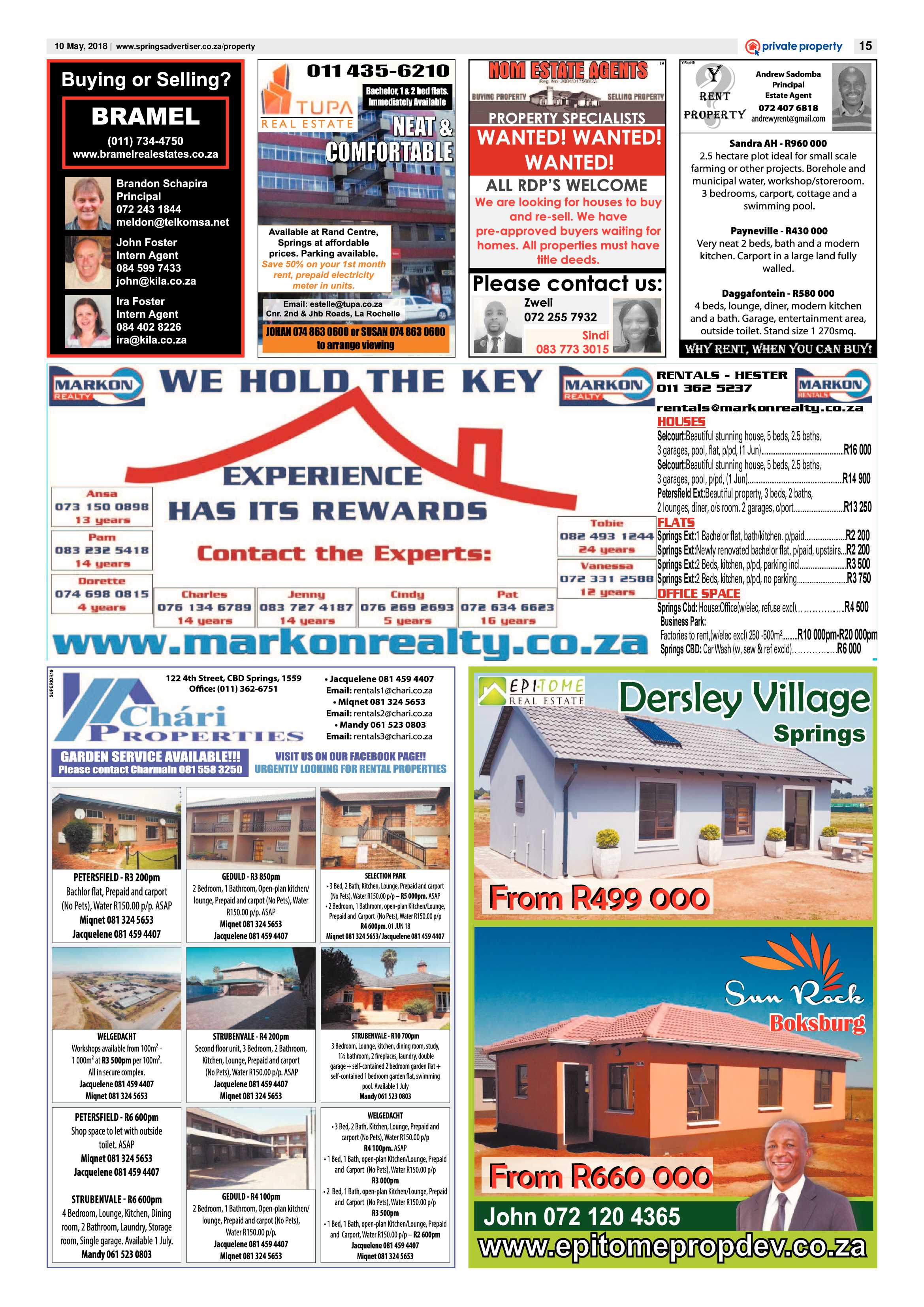 Springs Advertiser 10 May 2018 page 15