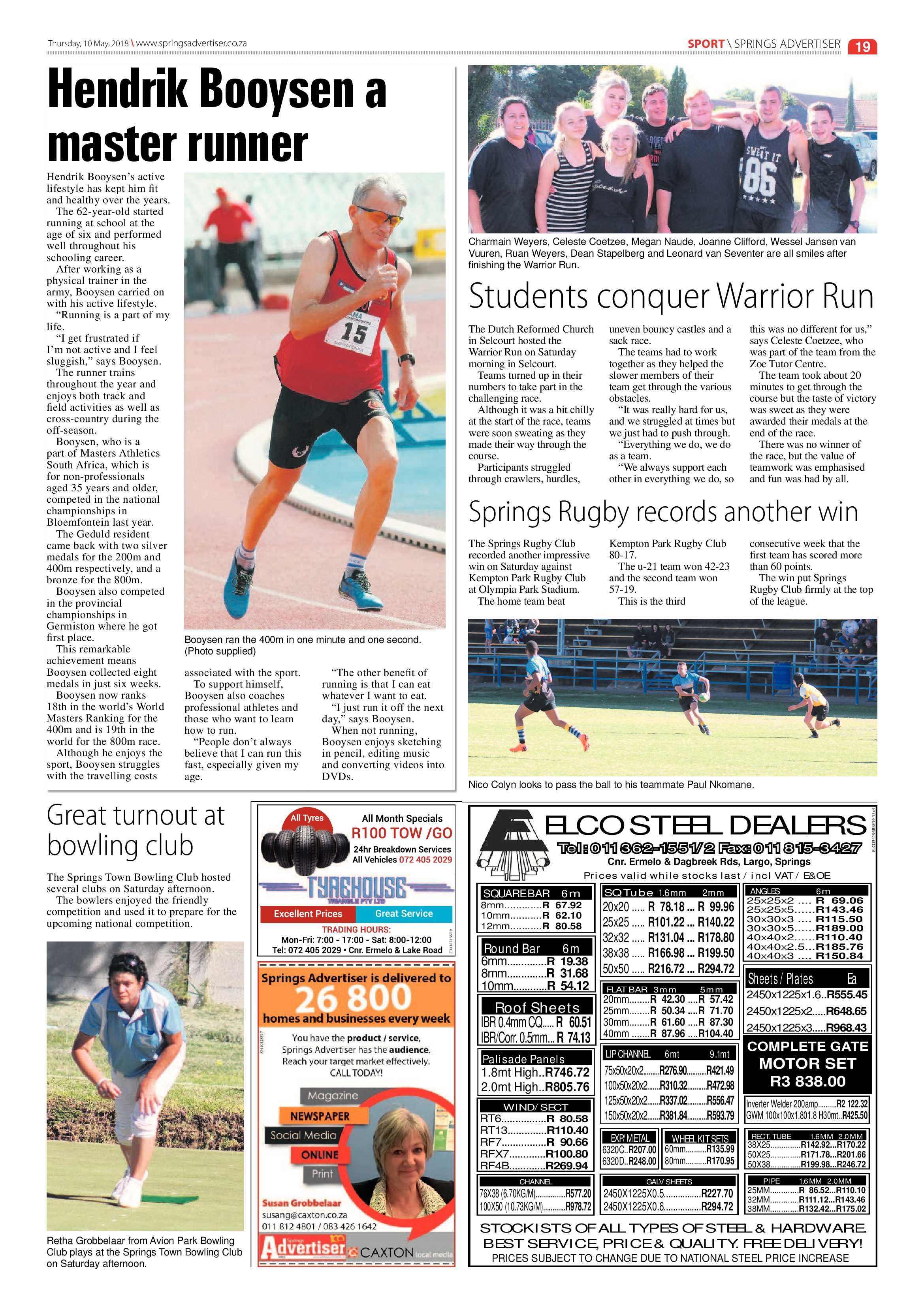 Springs Advertiser 10 May 2018 page 19