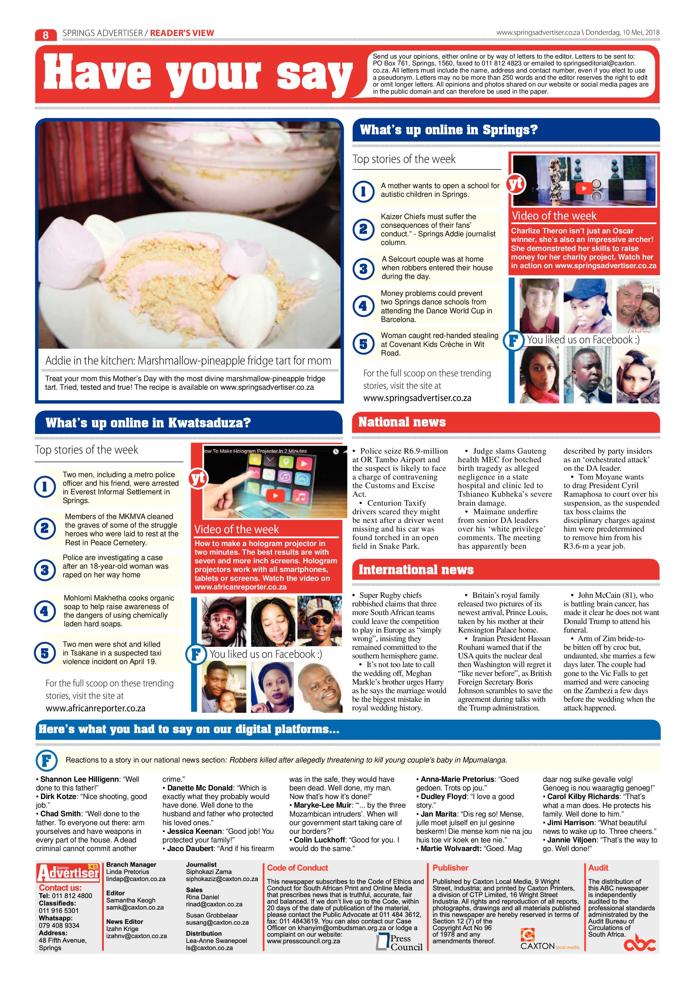 Springs Advertiser 10 May 2018 page 8