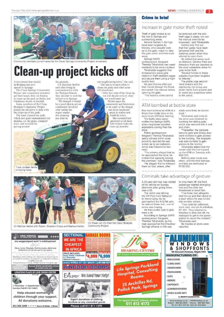 Springs Advertiser 10 May 2024 page 3