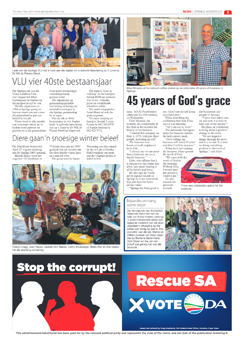 Springs Advertiser 10 May 2024 page 5
