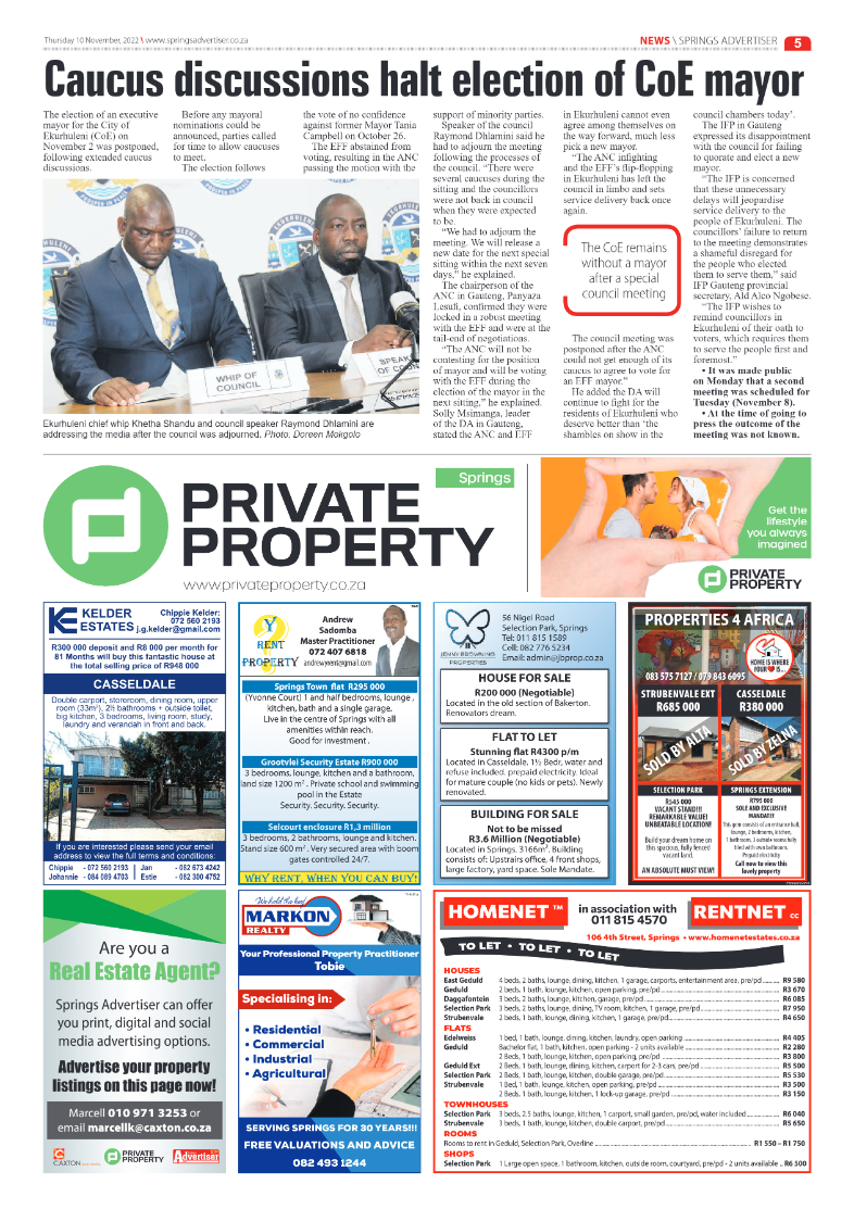 Springs Advertiser 10 Nov 2022 page 5