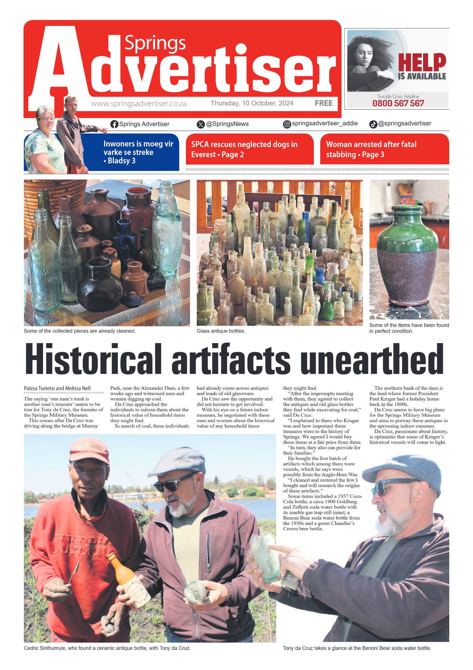 Springs Advertiser 10 October 2024 page 1