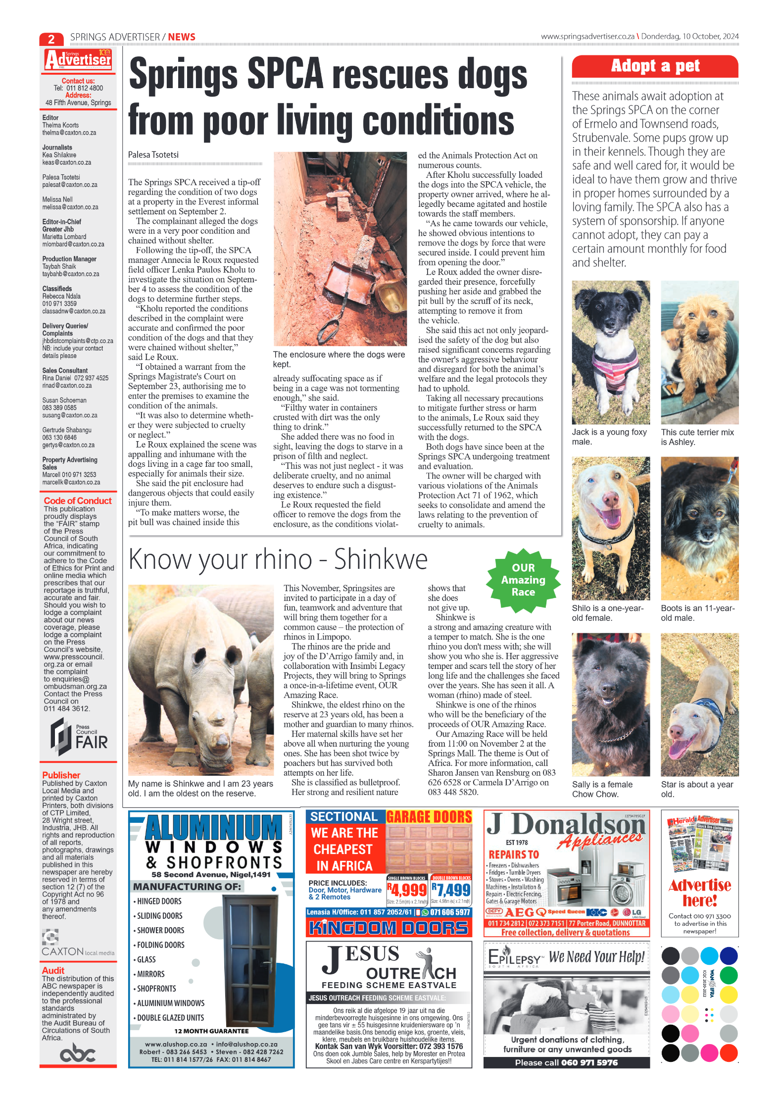 Springs Advertiser 10 October 2024 page 2