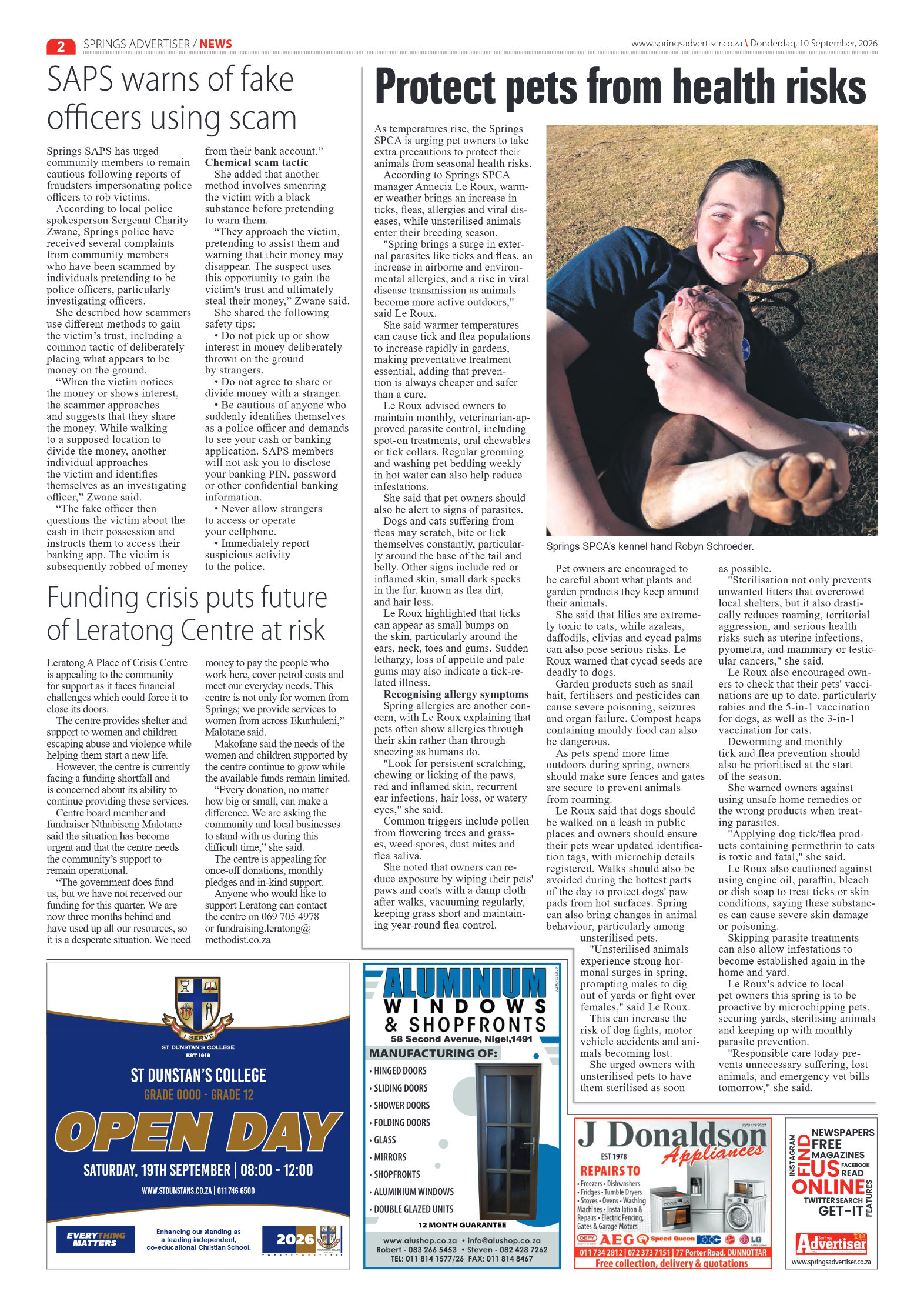 Springs Advertiser 10 September 2026 page 4