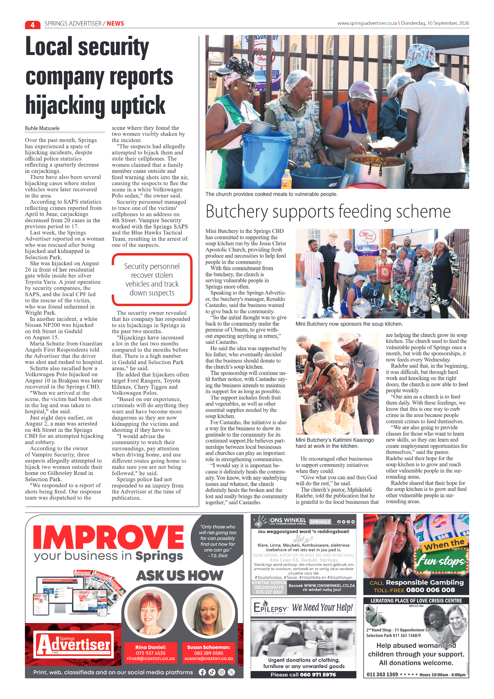 Springs Advertiser 10 September 2026 page 6
