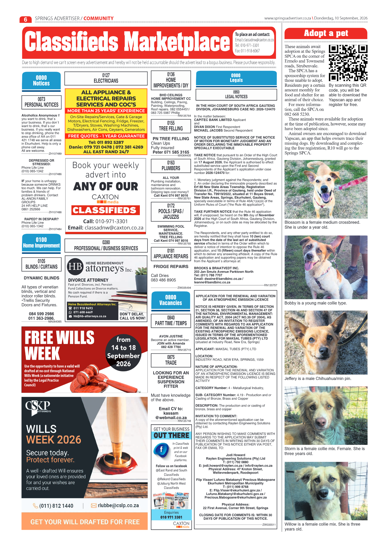 Springs Advertiser 10 September 2026 page 8