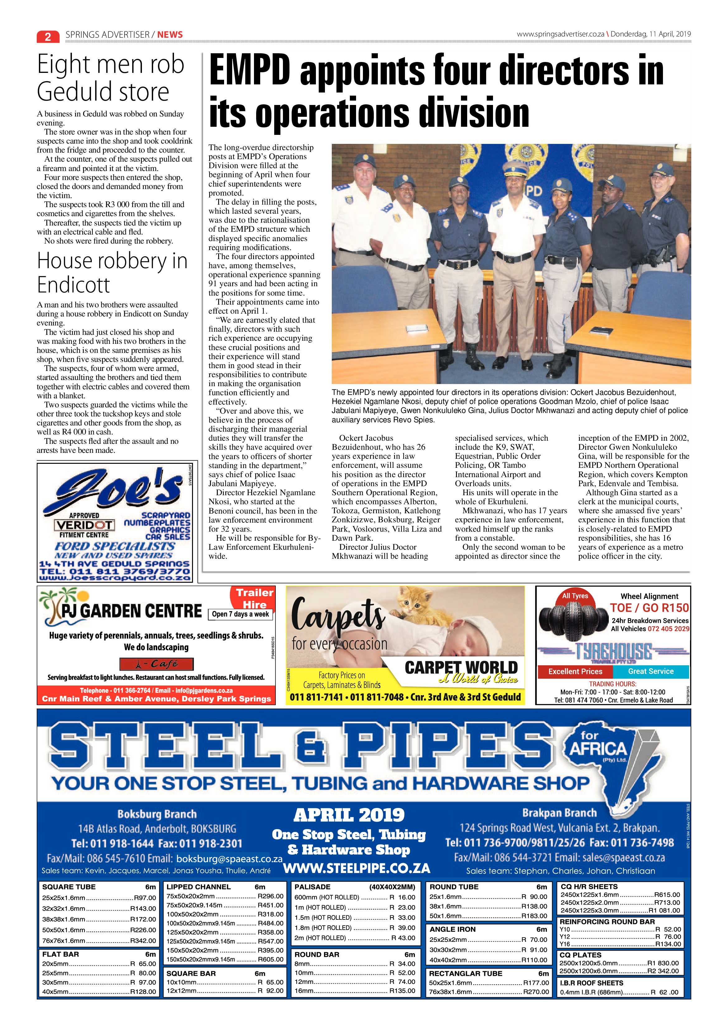 Springs Advertiser 11 April 2019 page 2