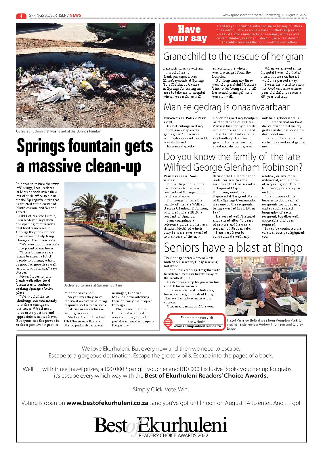 Springs Advertiser 11 August 2022 page 4