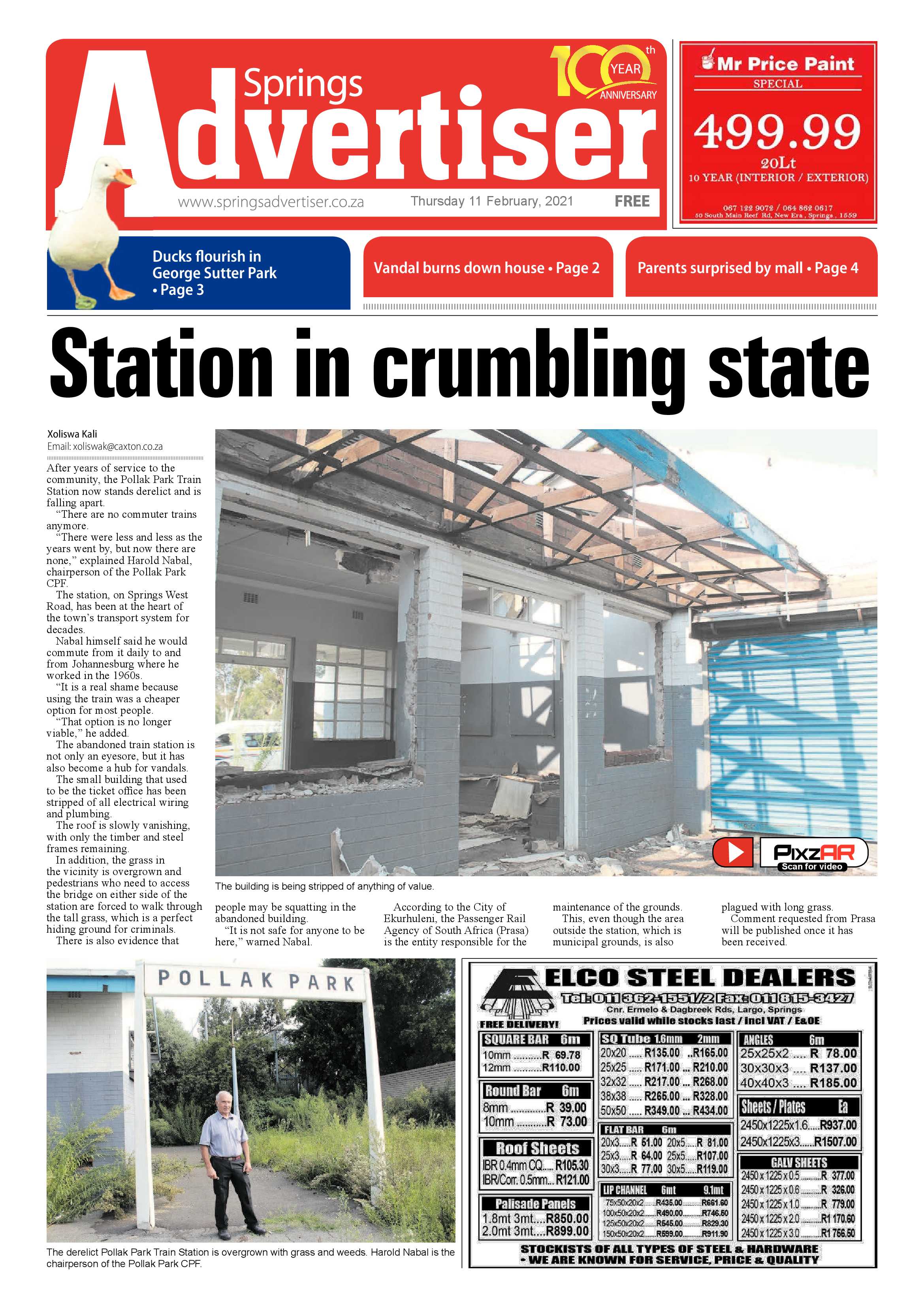 Springs Advertiser 11 February 2021 page 1