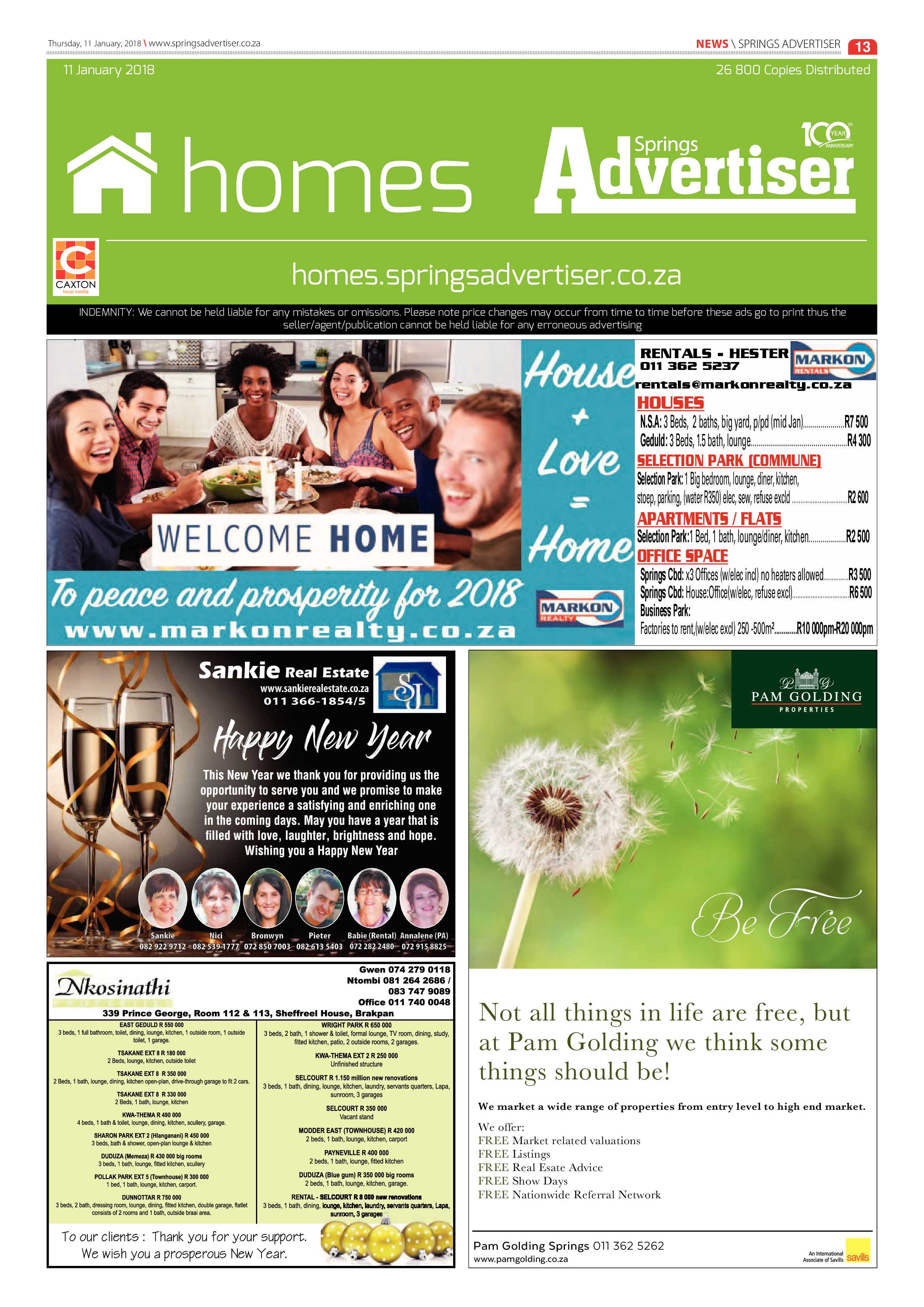Springs Advertiser 11 January 2018 page 13