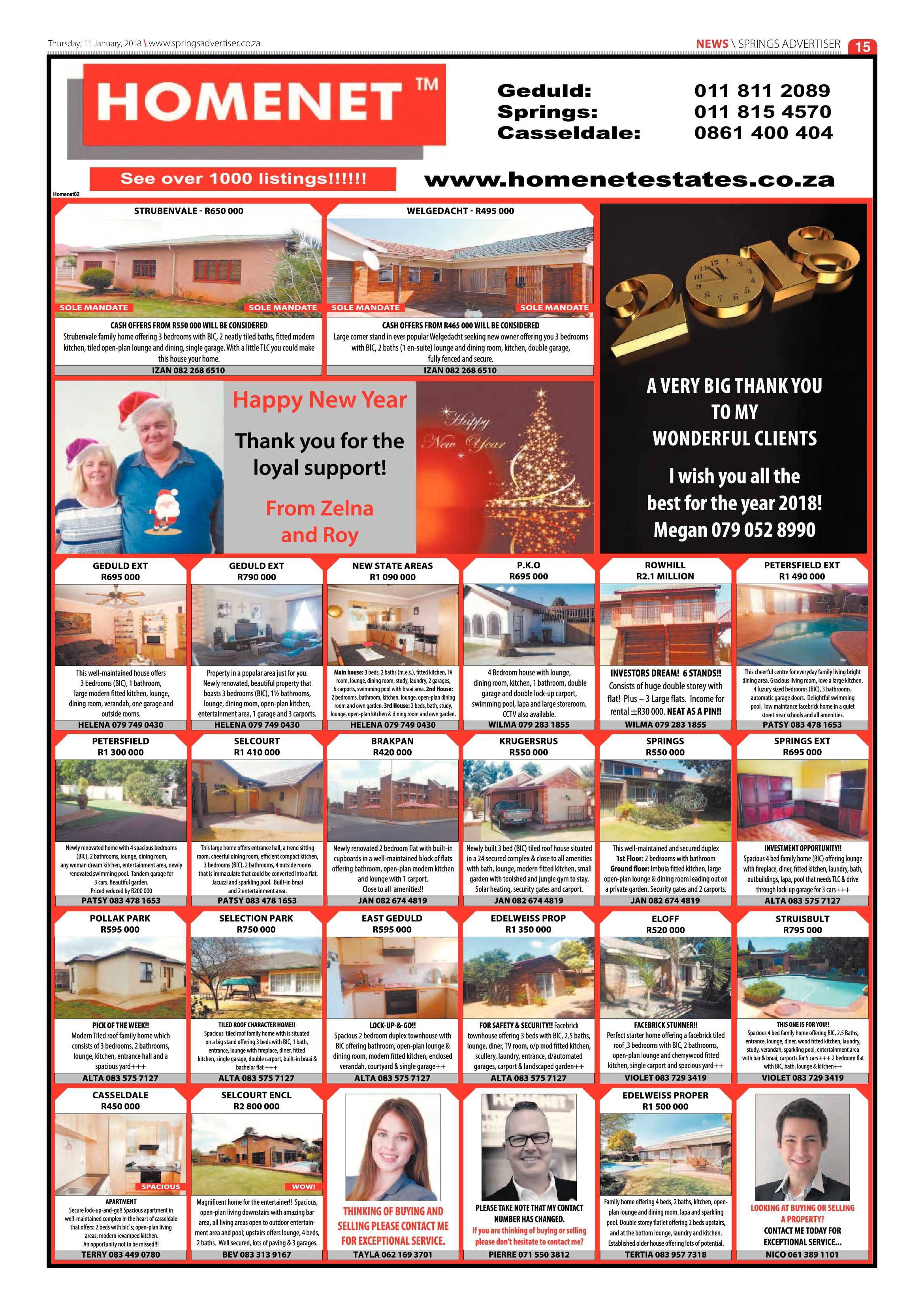 Springs Advertiser 11 January 2018 page 15