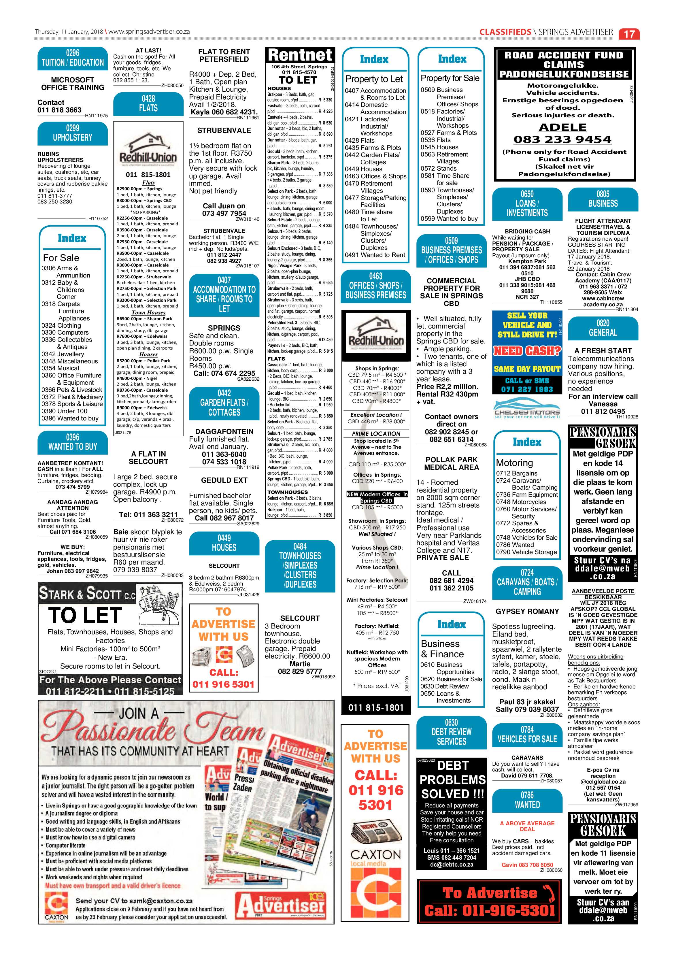 Springs Advertiser 11 January 2018 page 17