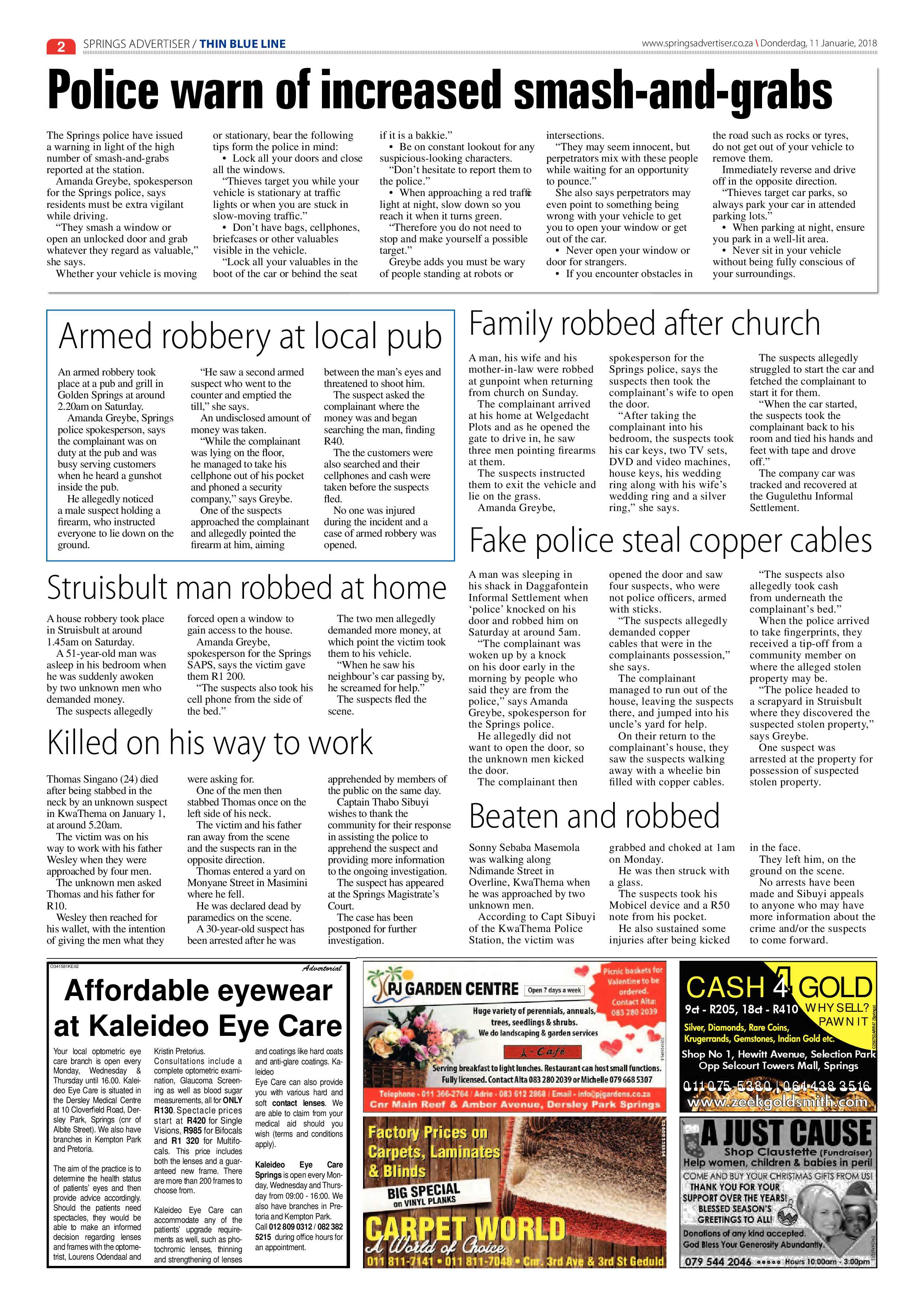 Springs Advertiser 11 January 2018 page 2