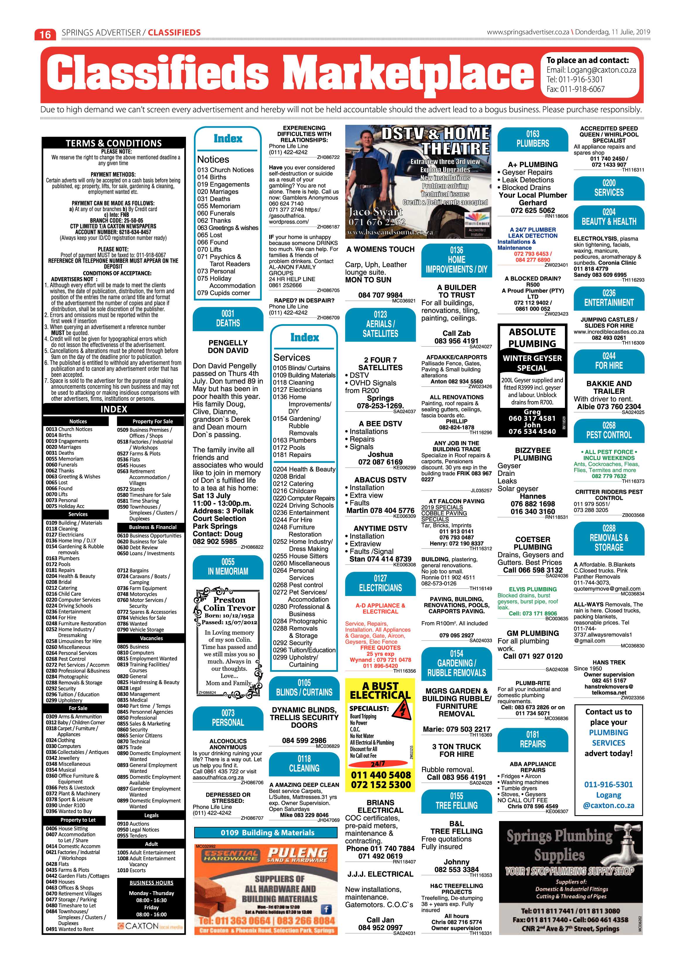 Springs Advertiser 11 July 2019 page 16