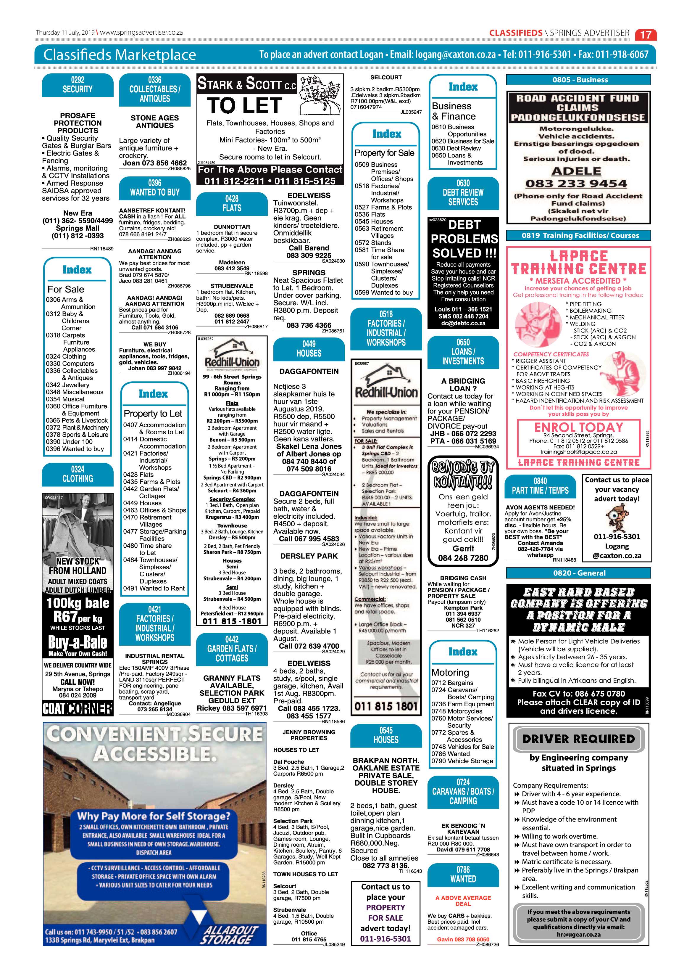 Springs Advertiser 11 July 2019 page 17