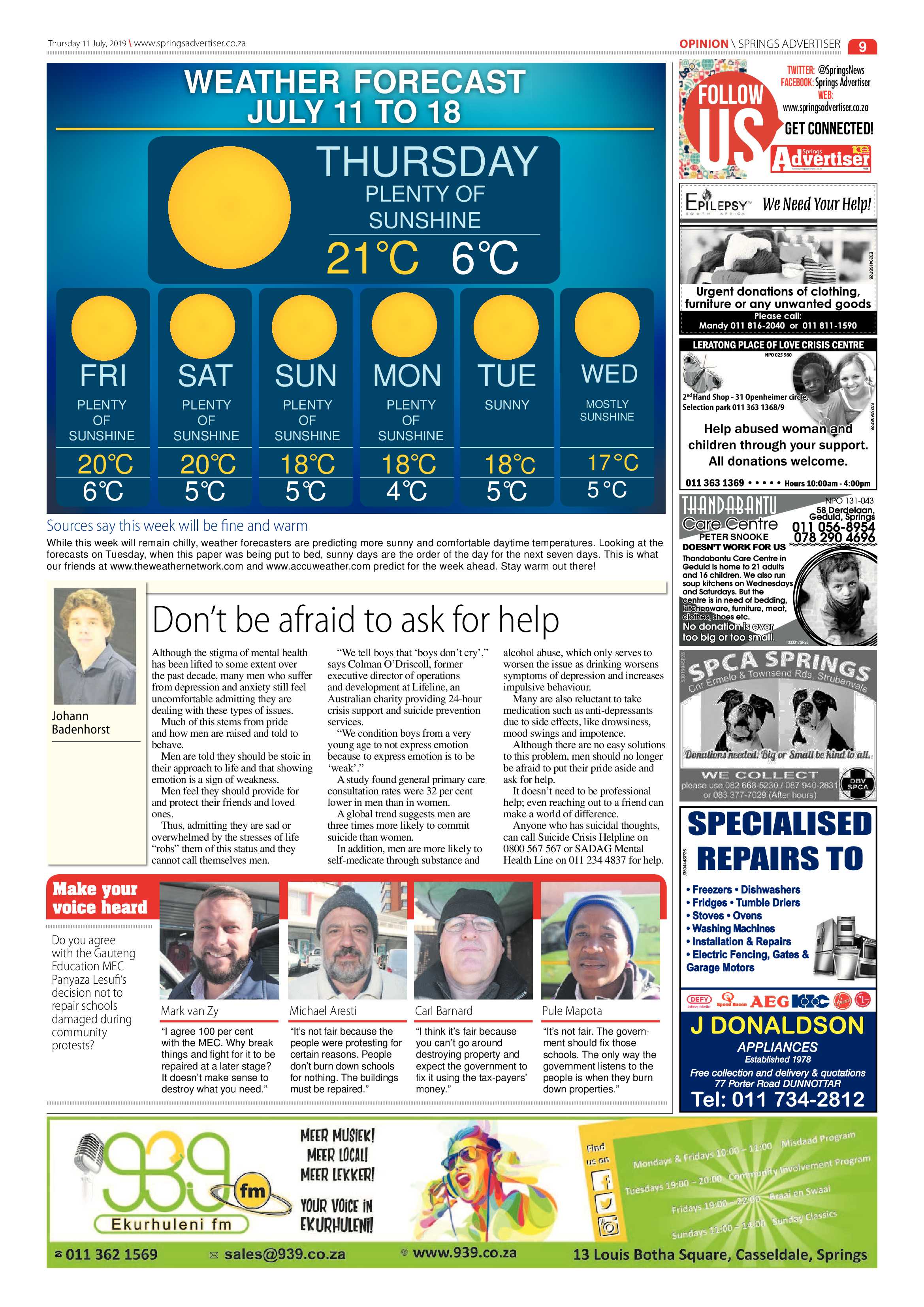 Springs Advertiser 11 July 2019 page 9