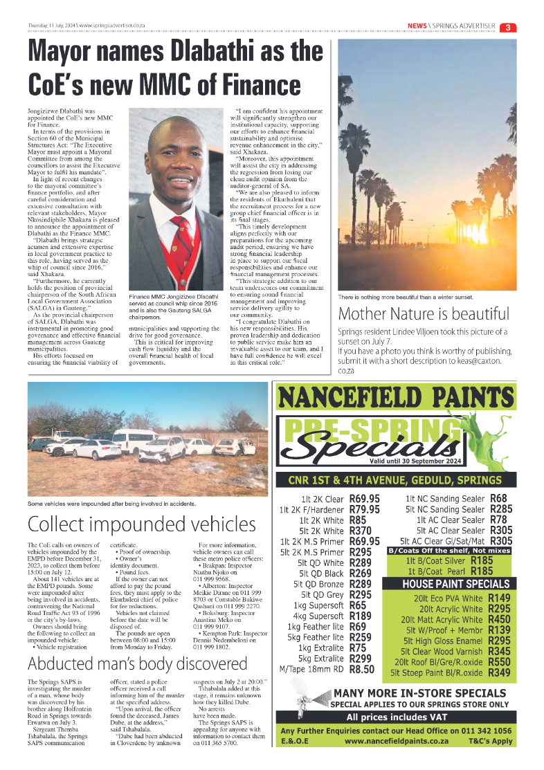 Springs Advertiser 11 July 2024 page 3