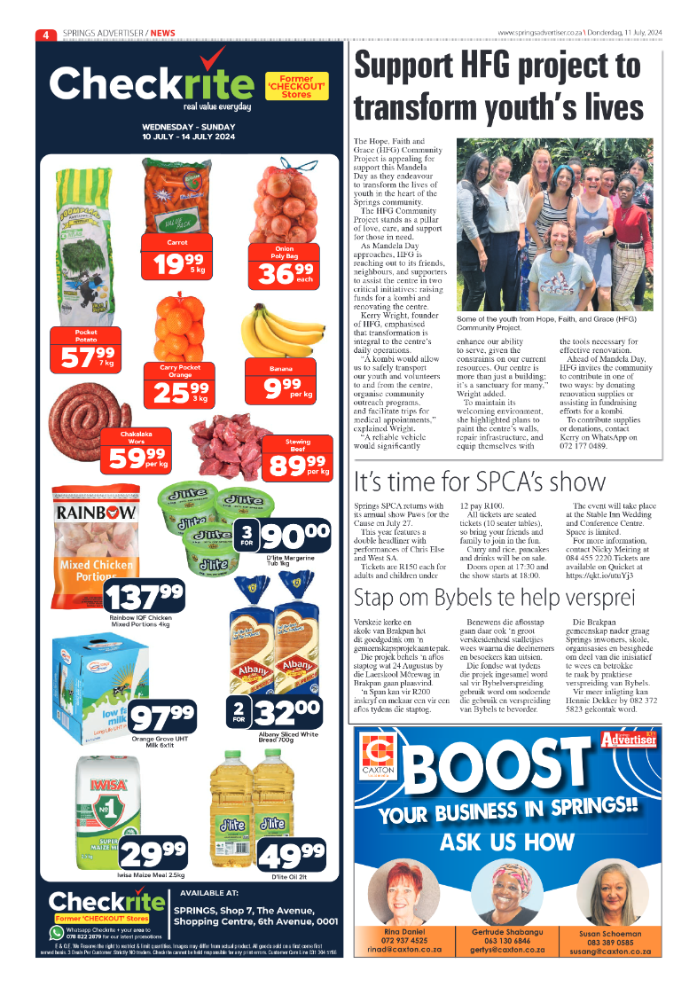 Springs Advertiser 11 July 2024 page 4