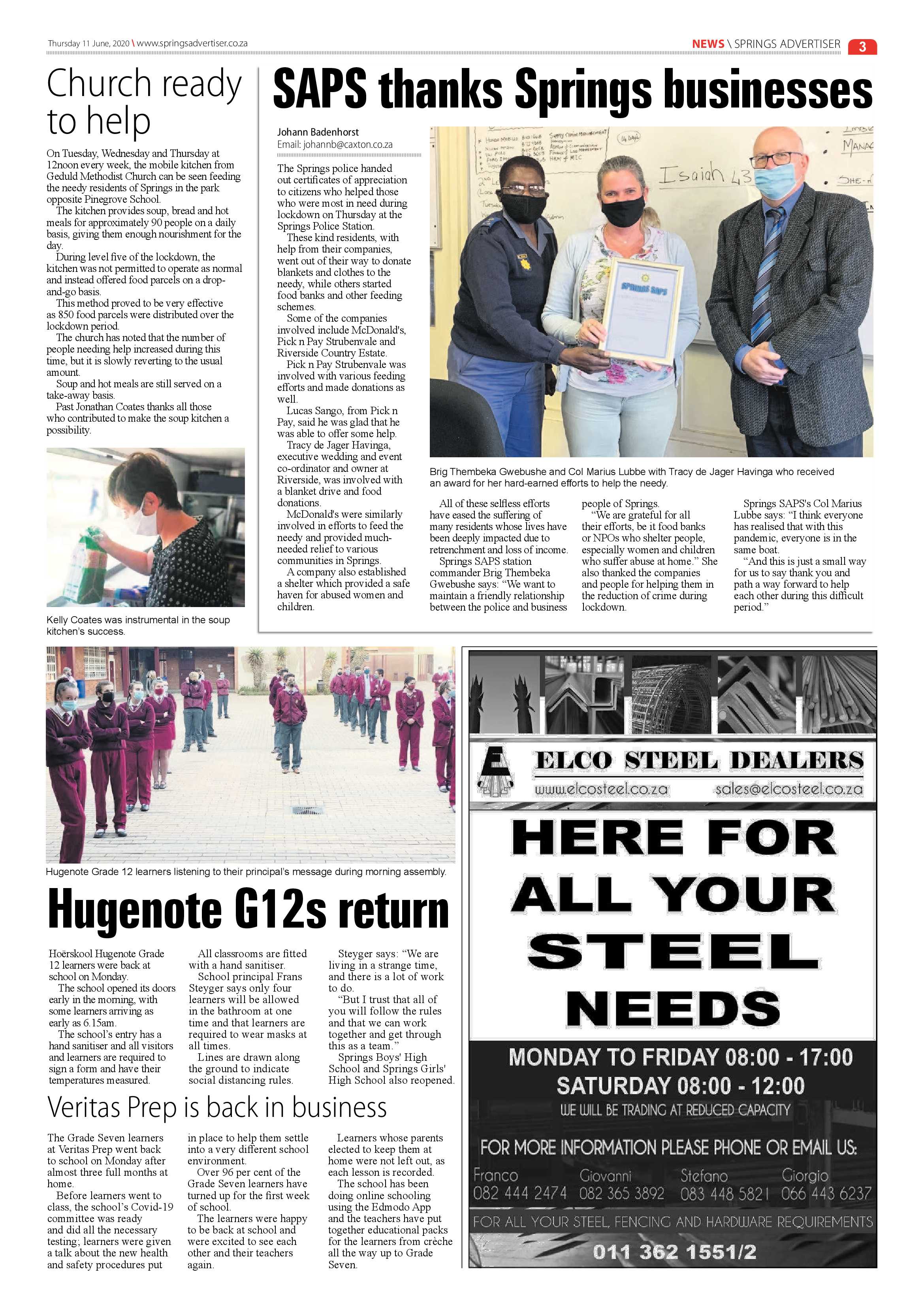 Springs Advertiser 11 June 2020 page 3