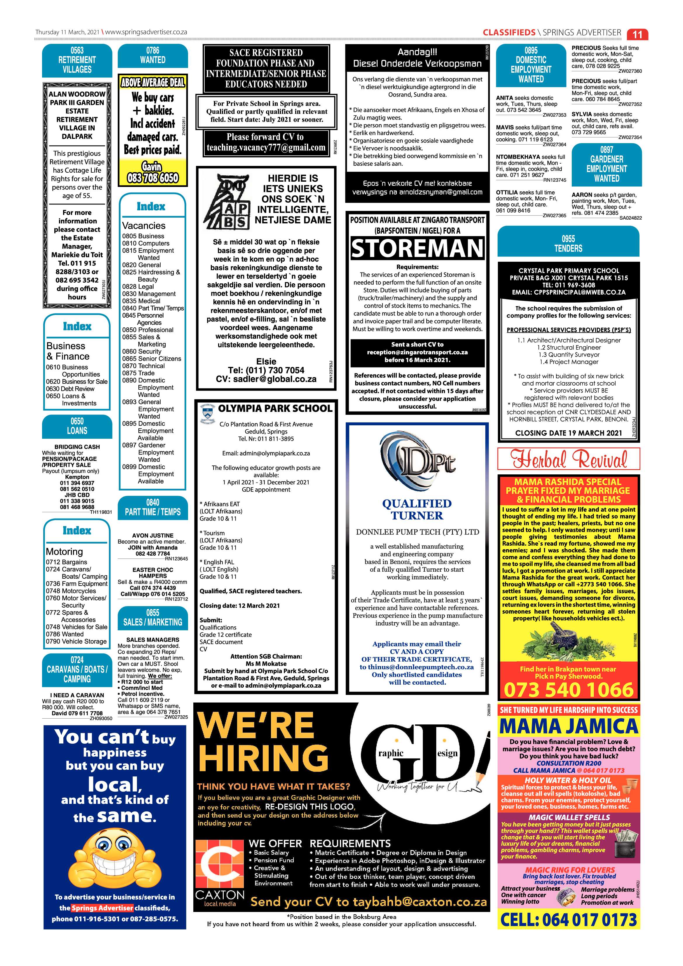 Springs Advertiser 11 March 2021 page 11