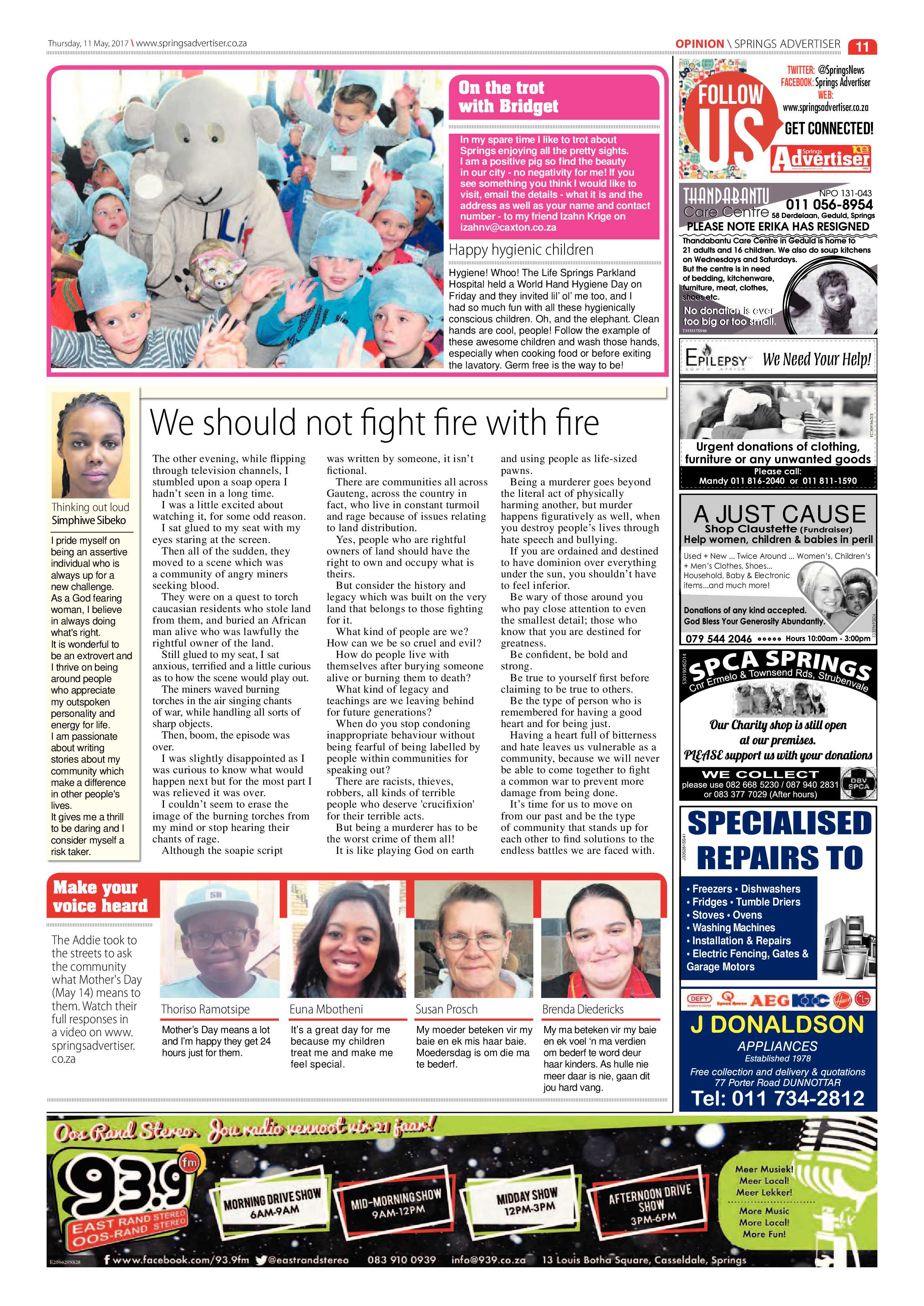 Springs Advertiser 11 May 2017 page 11