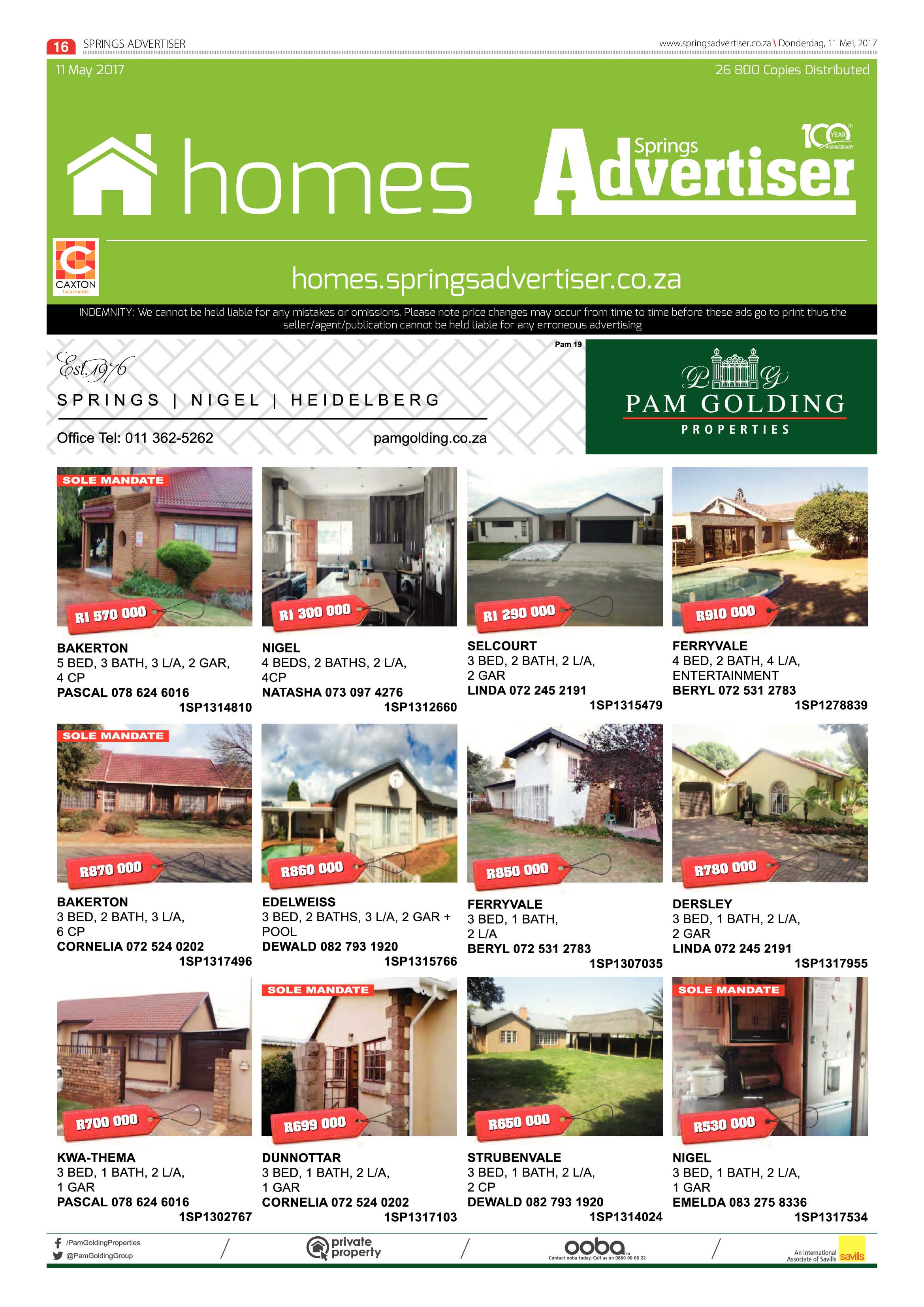 Springs Advertiser 11 May 2017 page 16