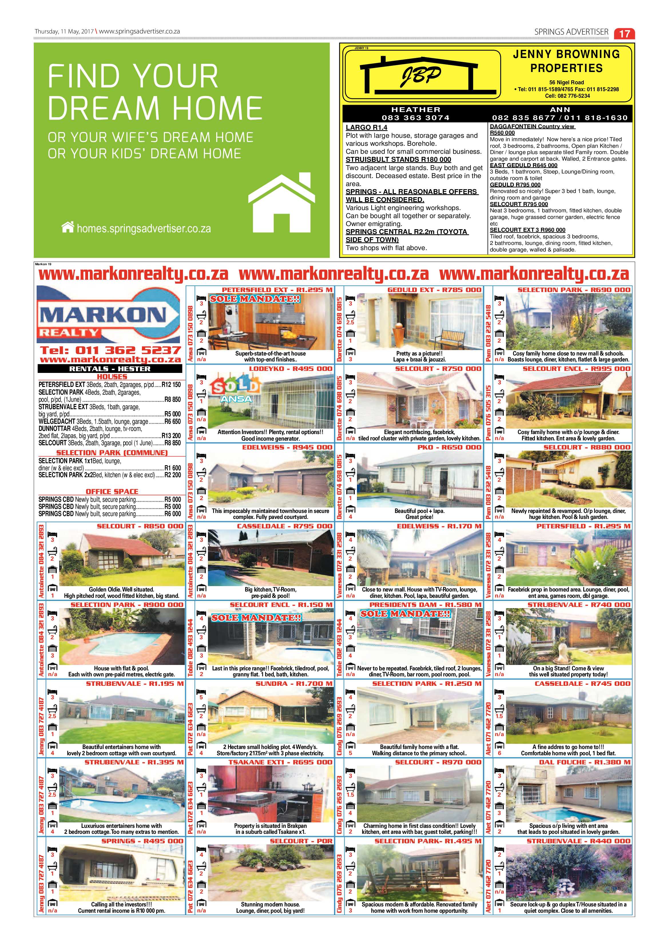 Springs Advertiser 11 May 2017 page 17