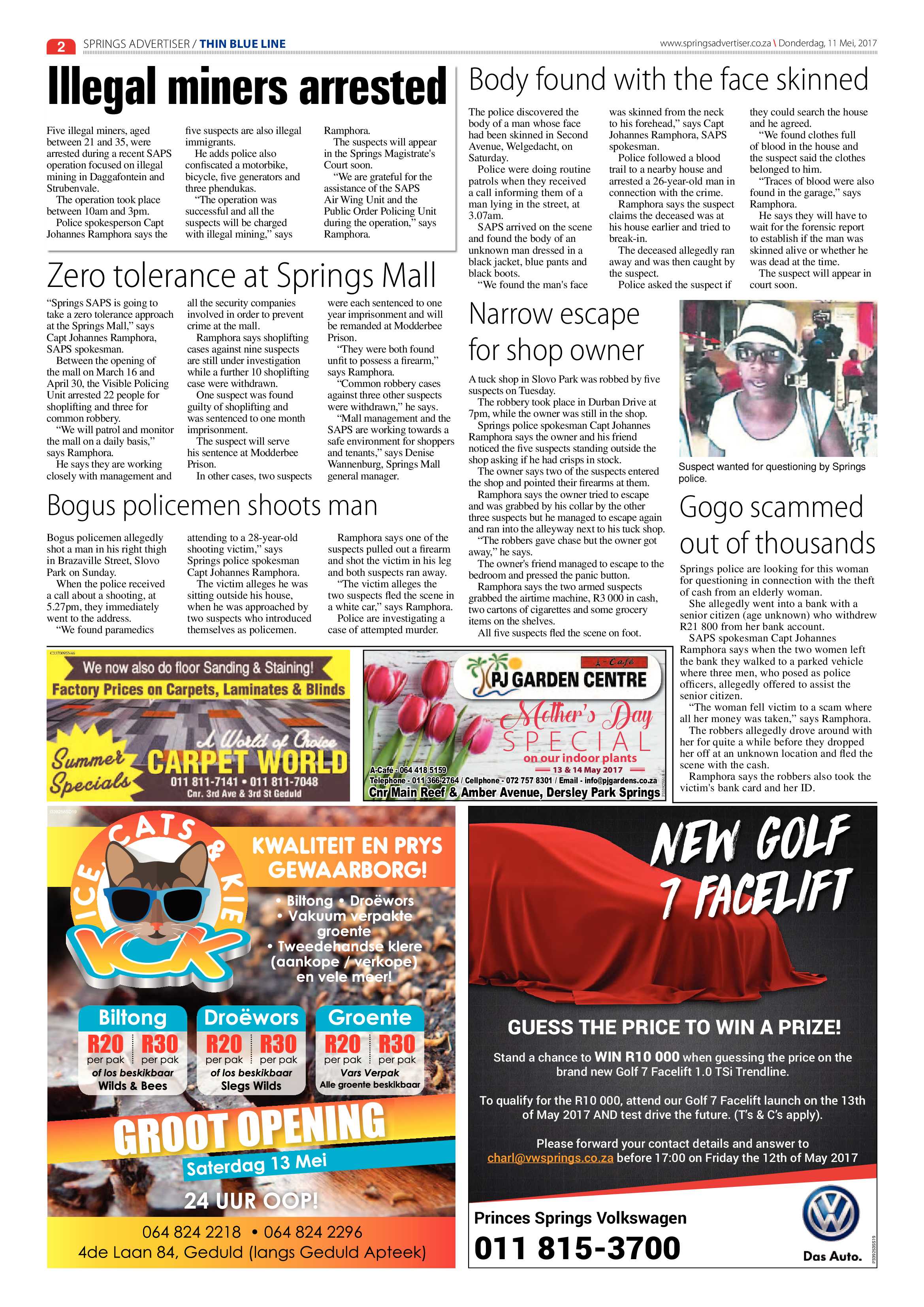 Springs Advertiser 11 May 2017 page 2
