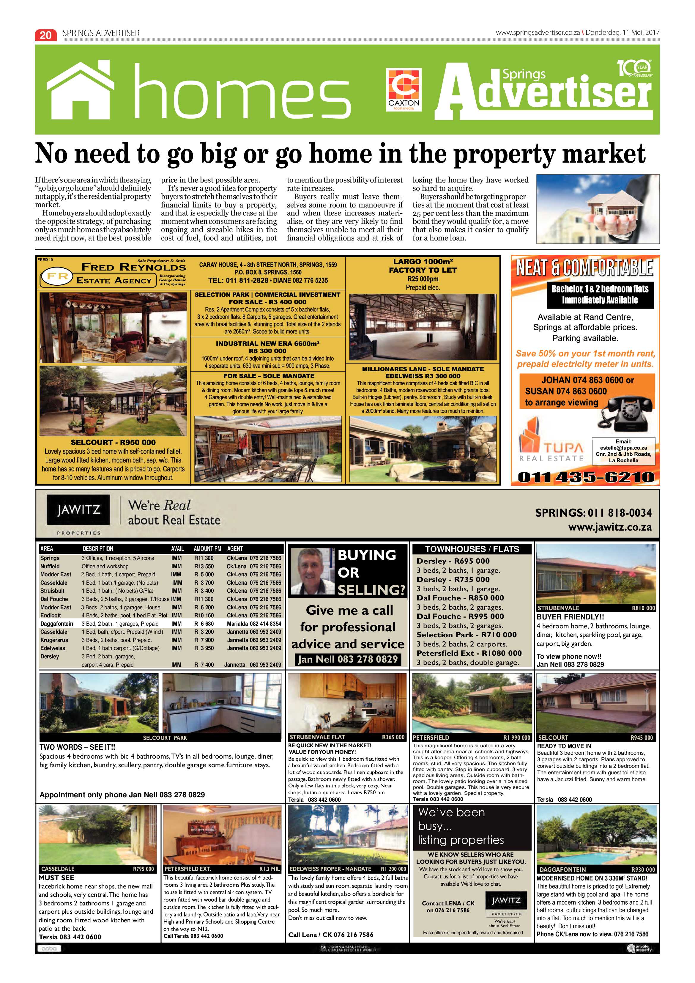 Springs Advertiser 11 May 2017 page 20