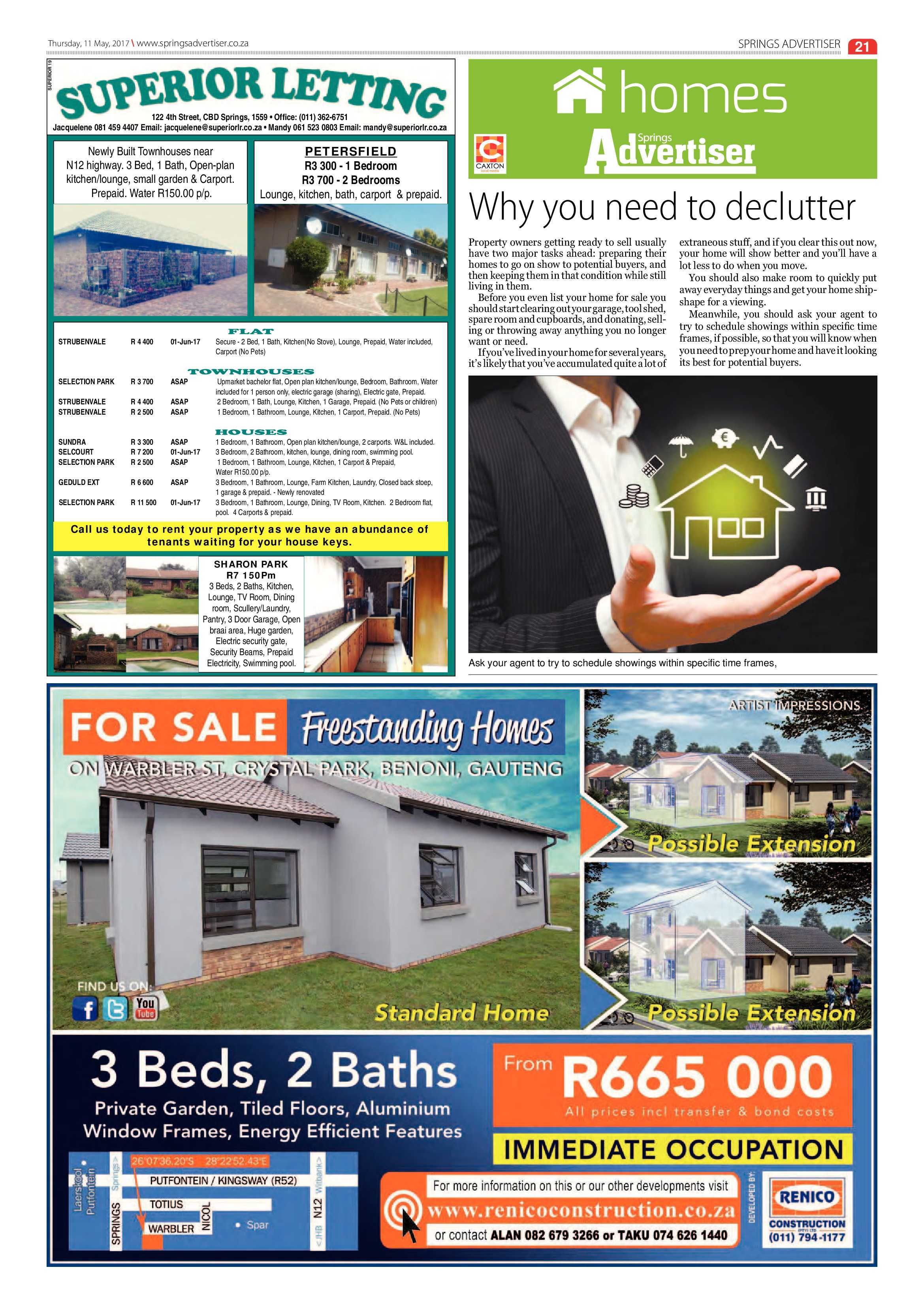 Springs Advertiser 11 May 2017 page 21