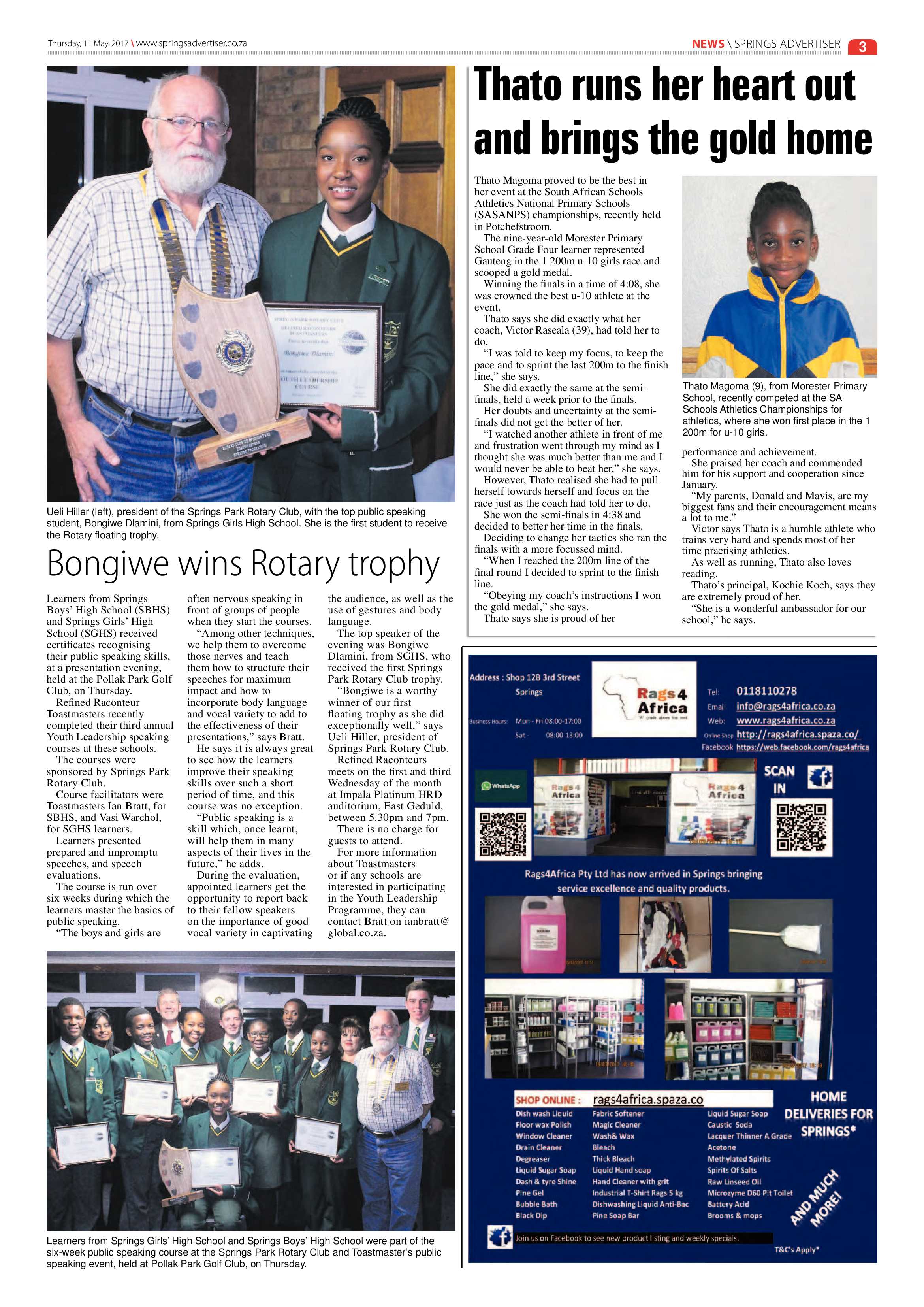 Springs Advertiser 11 May 2017 page 3