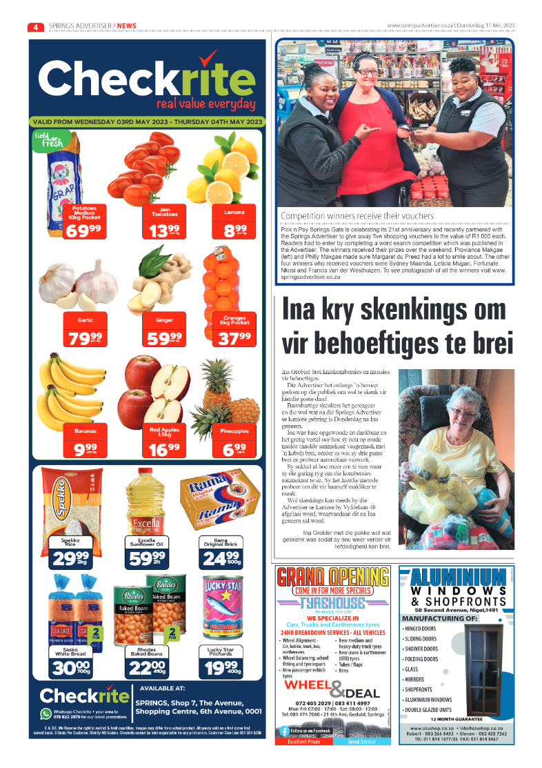 Springs Advertiser 11 May 2023 page 4