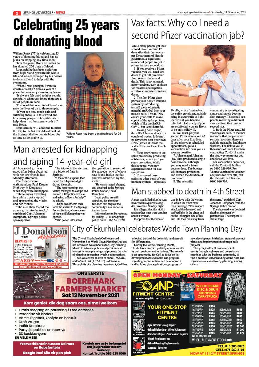 Springs Advertiser 11 November 2021 page 2