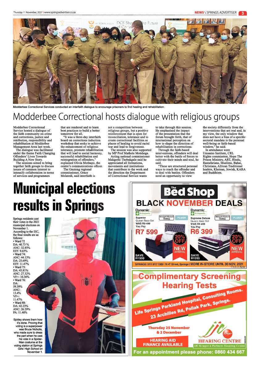 Springs Advertiser 11 November 2021 page 3