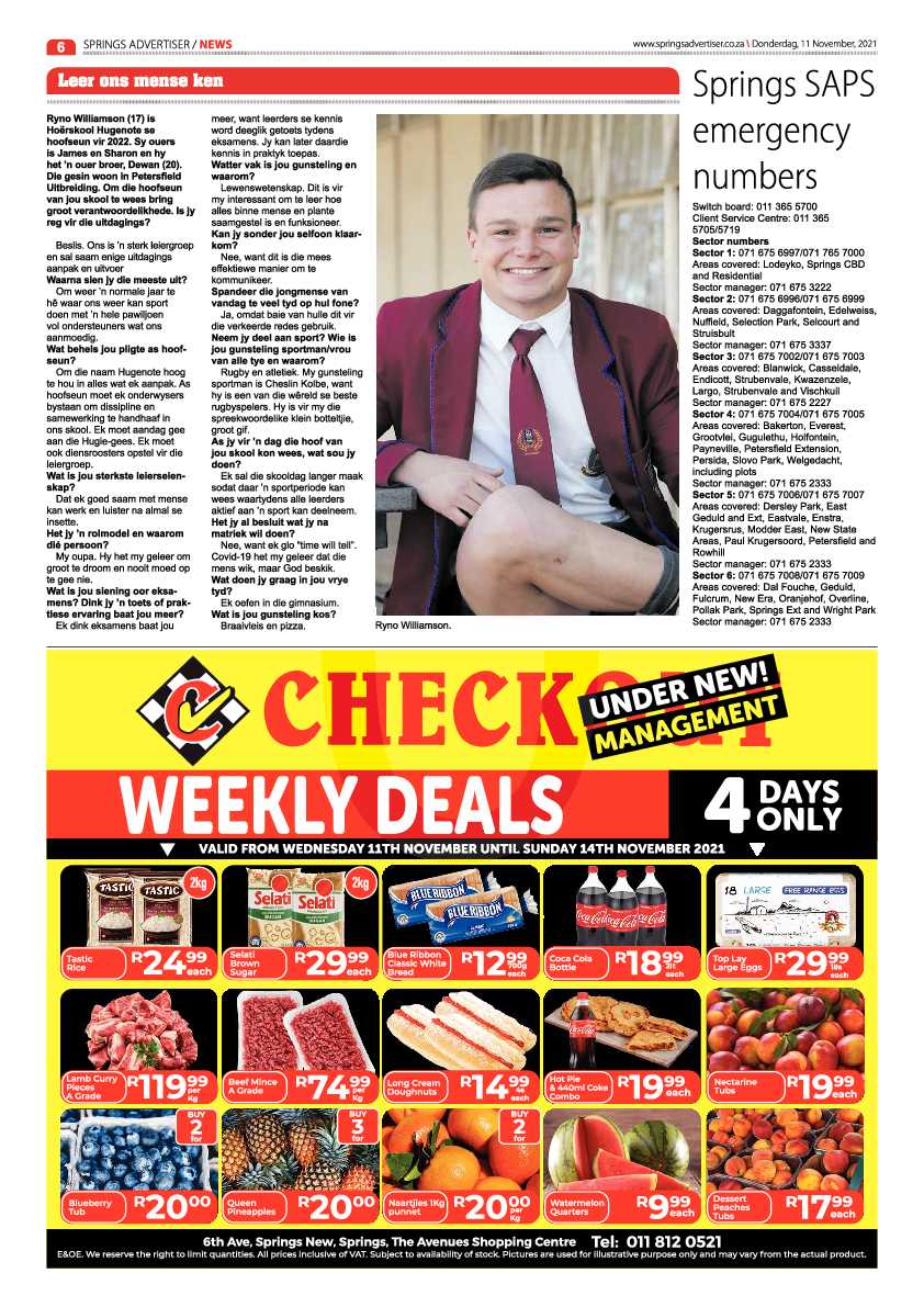 Springs Advertiser 11 November 2021 page 6