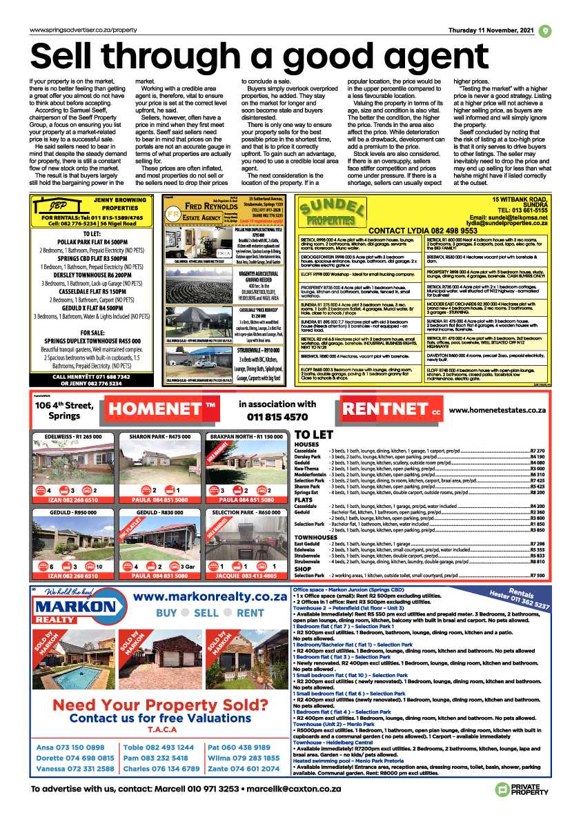 Springs Advertiser 11 November 2021 page 9