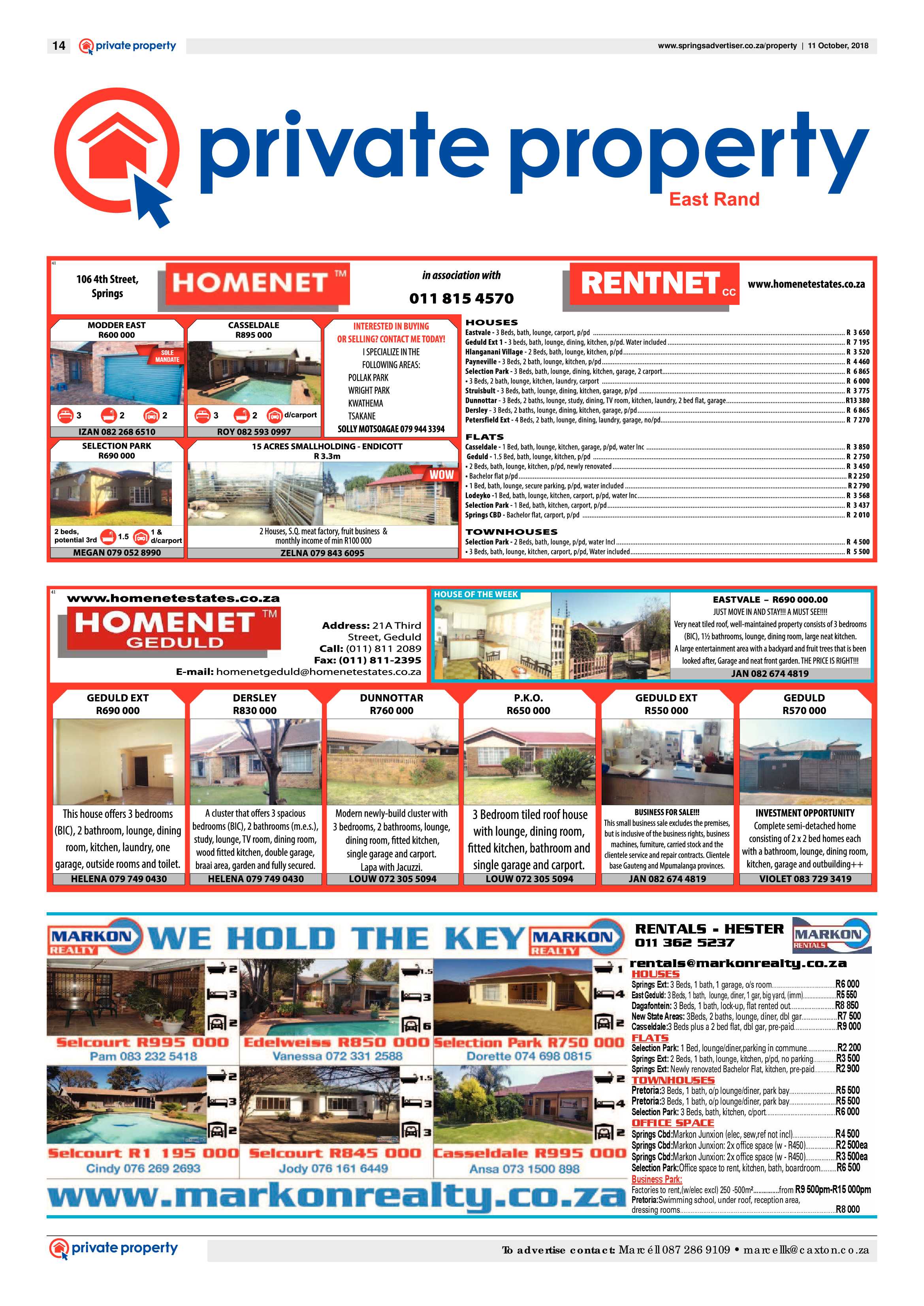 Springs Advertiser 11 October 2018 page 14