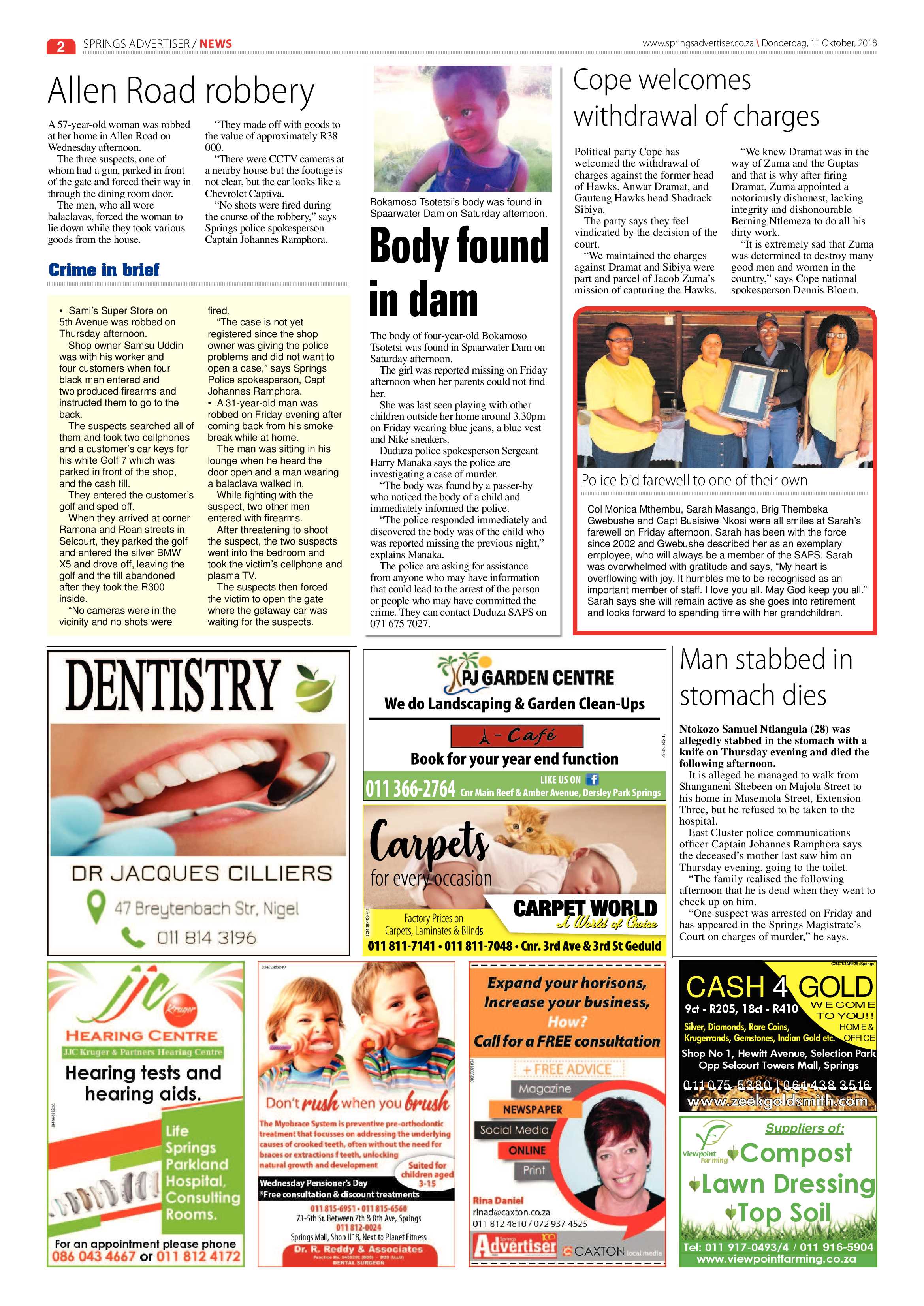 Springs Advertiser 11 October 2018 page 2