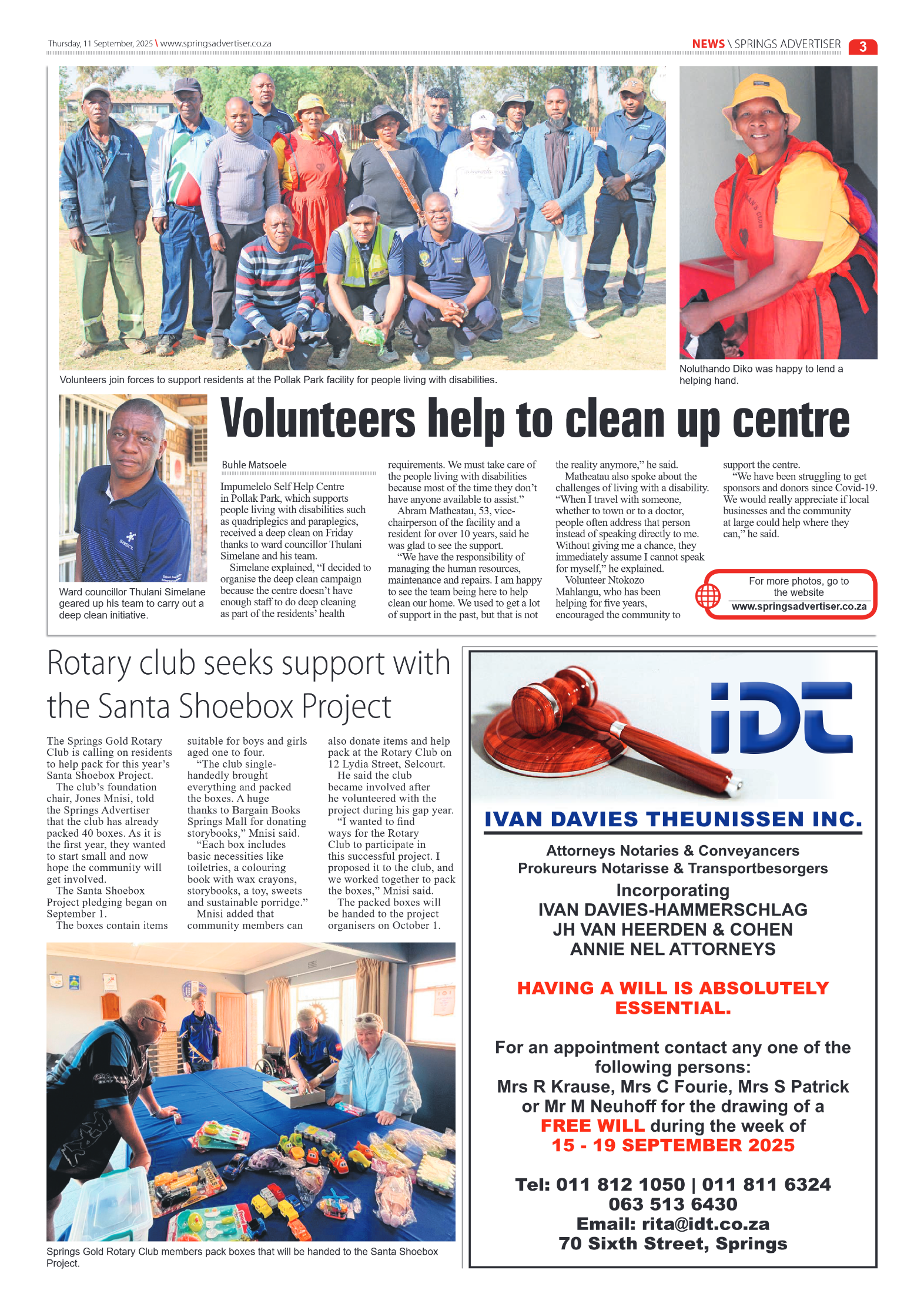 Springs Advertiser 11 September 2025 page 3